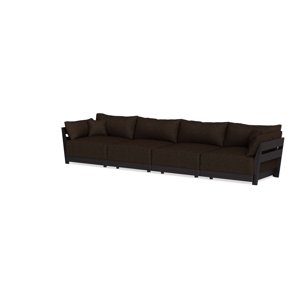Modular Bondi Black 4-Seater Sofa in Espresso | Classic Blend
