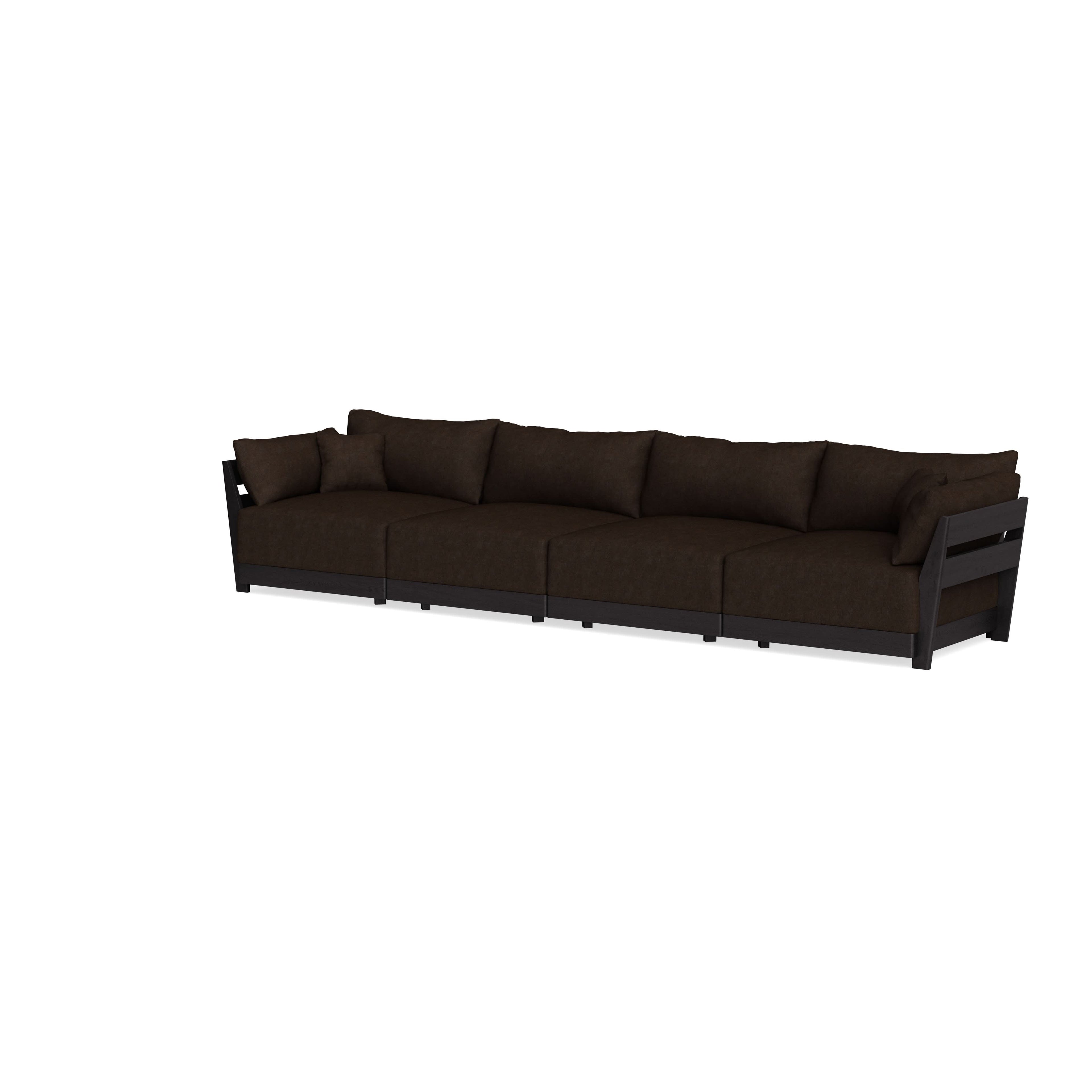 Modular Bondi Black 4-Seater Sofa in Espresso | Classic Blend
