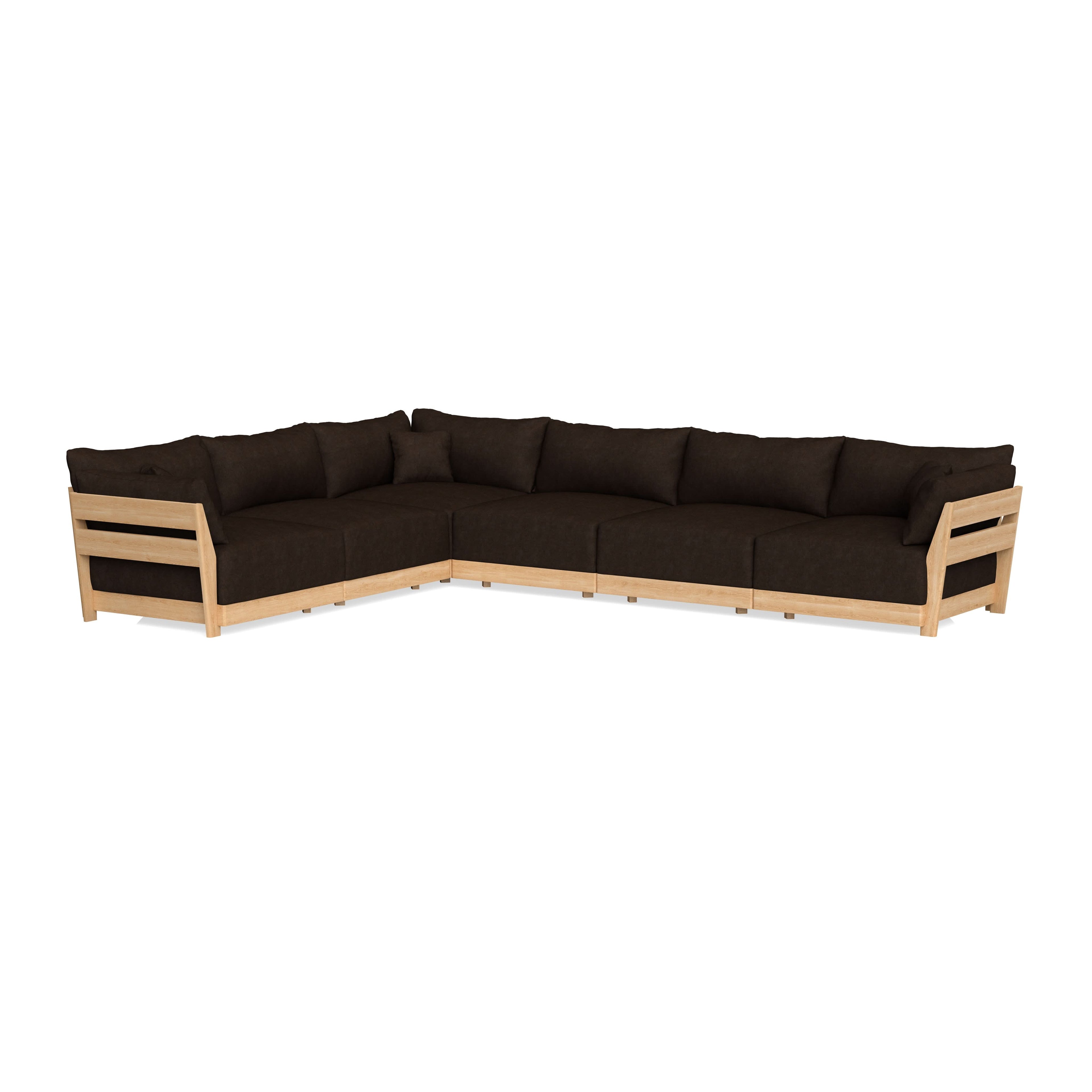 Modular Bondi Latte 6-Seater Corner Sectional in Espresso | Classic Blend