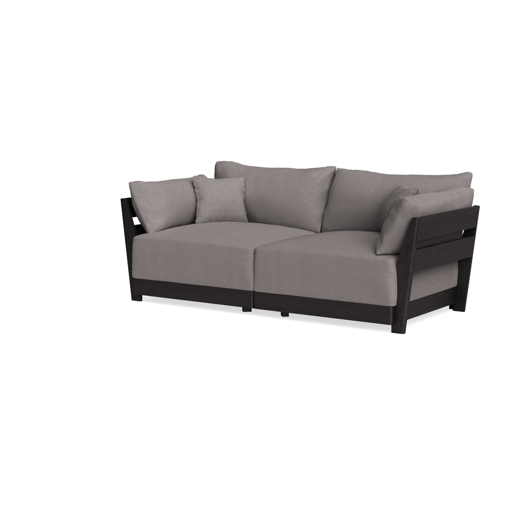 Modular Bondi Black 2-Seater Sofa in Cement | Memory Foam Blend