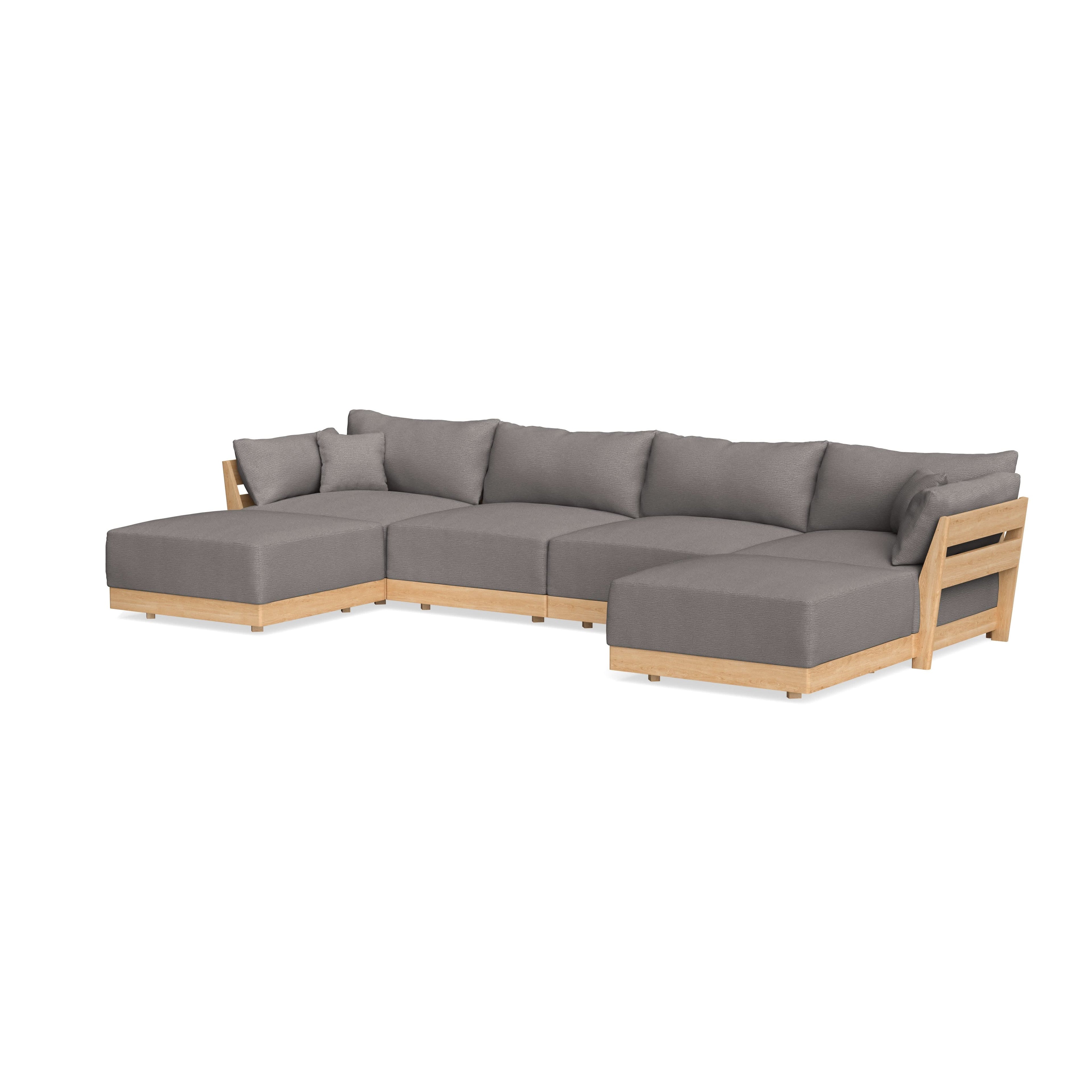 Slipcover Only - Modular Bondi 4-Seater U-Sectional in Cement