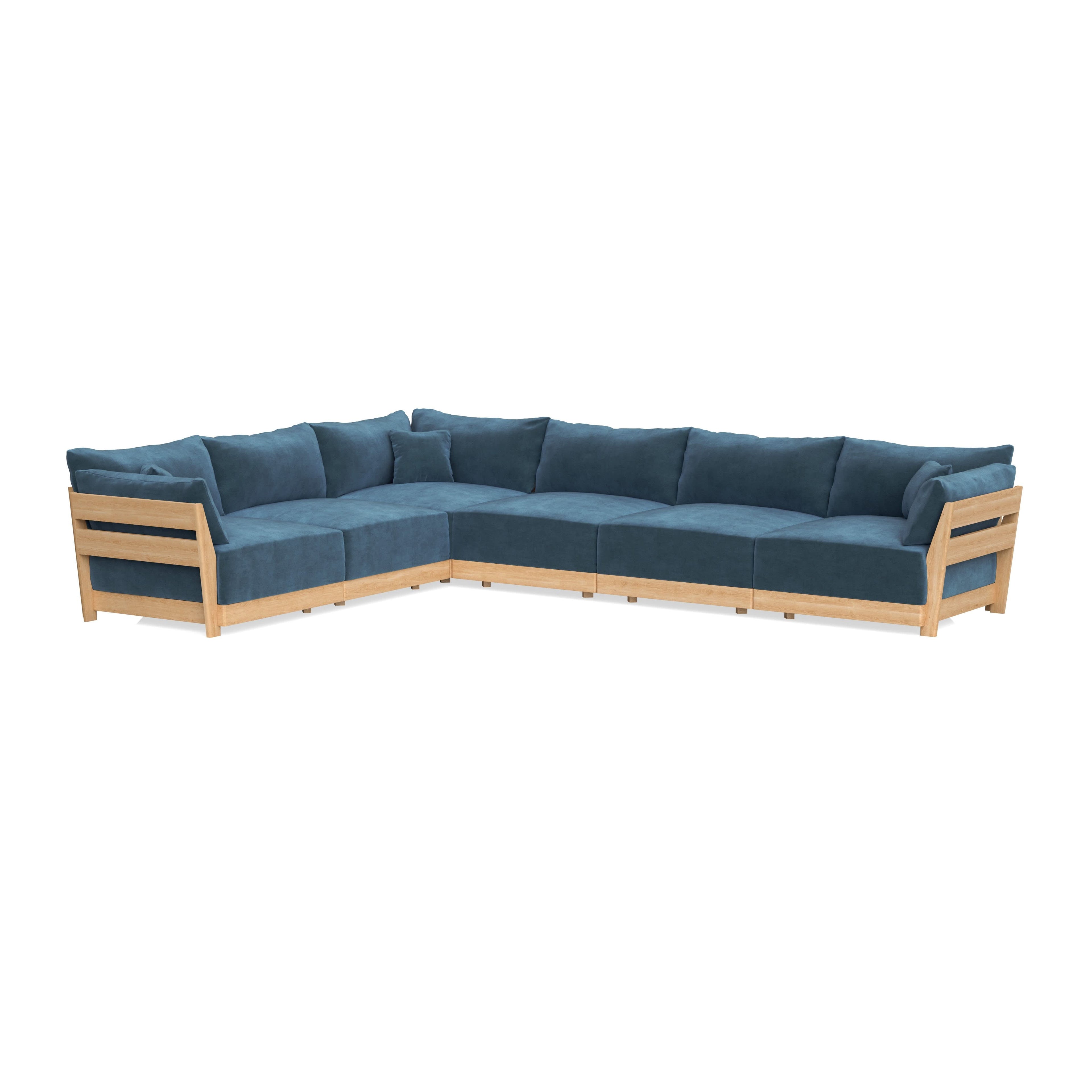 Slipcover Only - Modular Bondi 6-Seater Corner Sectional in Oxford Blue