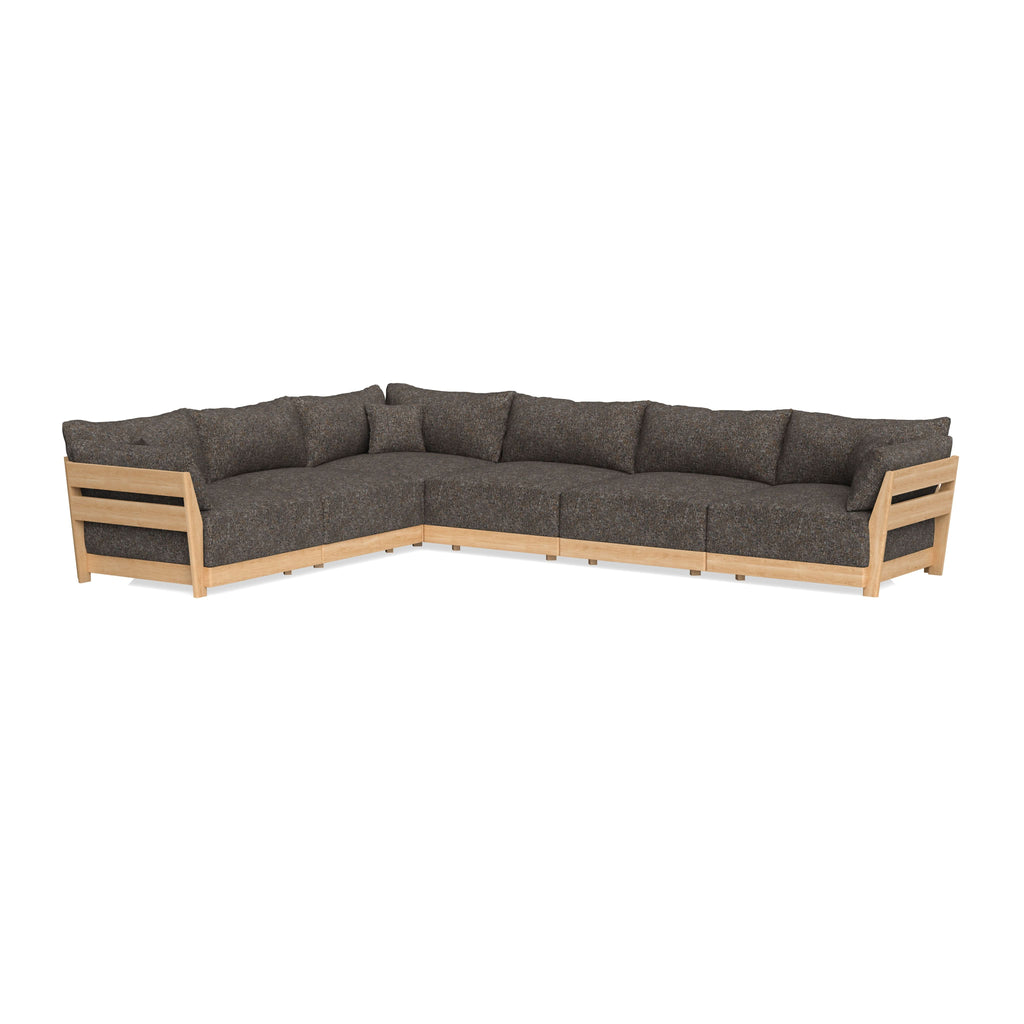 Modular Bondi Latte 6-Seater Corner Sectional in Eclipse | Classic Blend