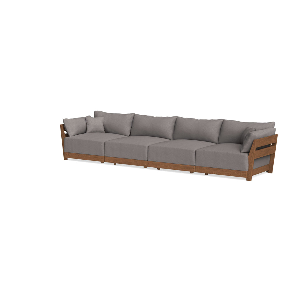 Modular Bondi Espresso 4-Seater Sofa in Cement | Classic Blend