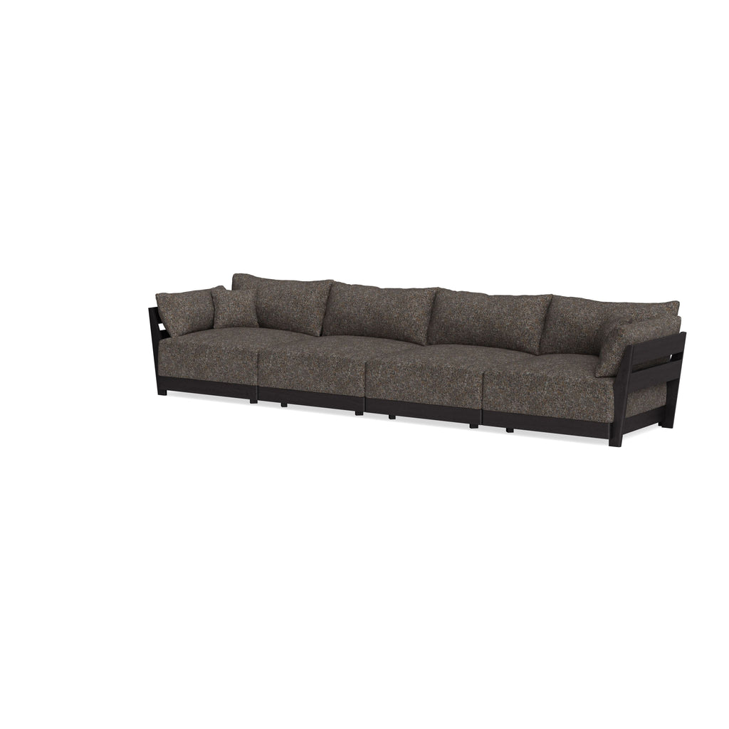 Modular Bondi Black 4-Seater Sofa in Eclipse | Memory Foam Blend