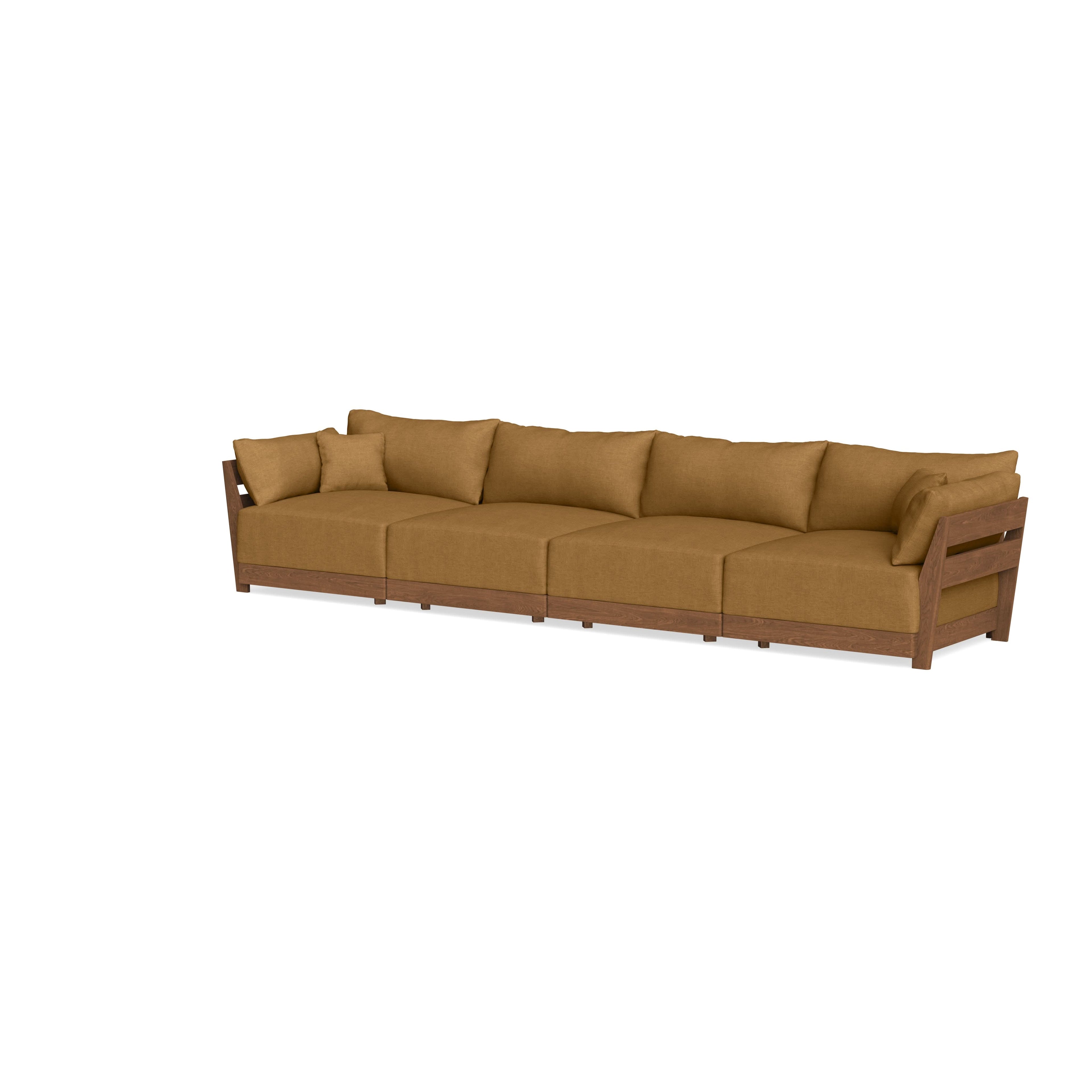 Modular Bondi Espresso 4-Seater Sofa in Dijon | Memory Foam Blend