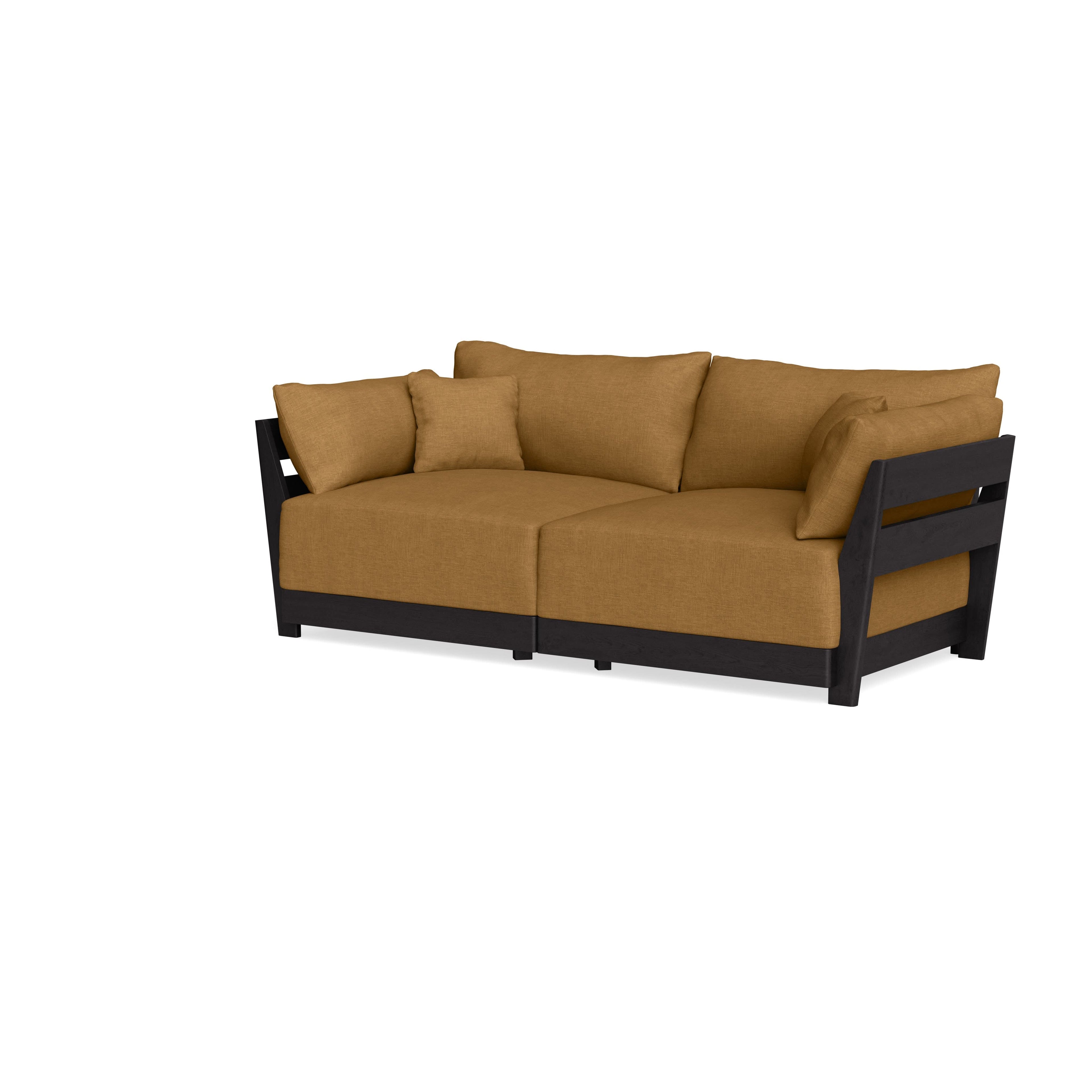 Modular Bondi Black 2-Seater Sofa in Dijon | Classic Blend