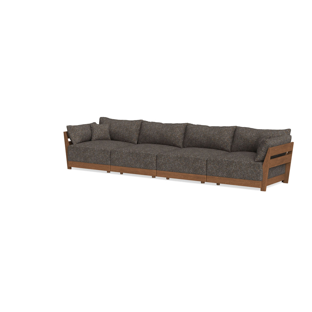 Modular Bondi Espresso 4-Seater Sofa in Eclipse | Memory Foam Blend