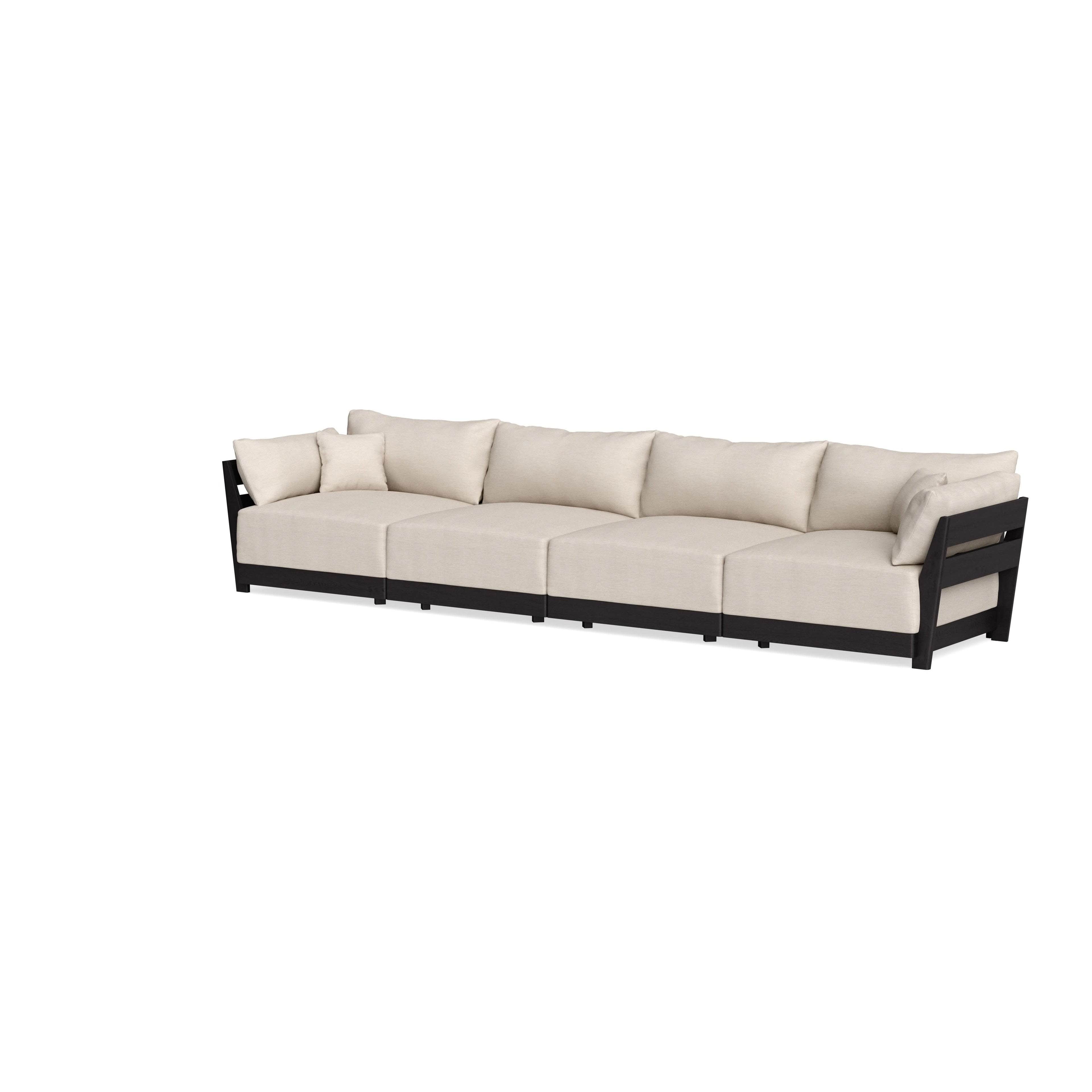 Modular Bondi Black 4-Seater Sofa in Seashell | Classic Blend