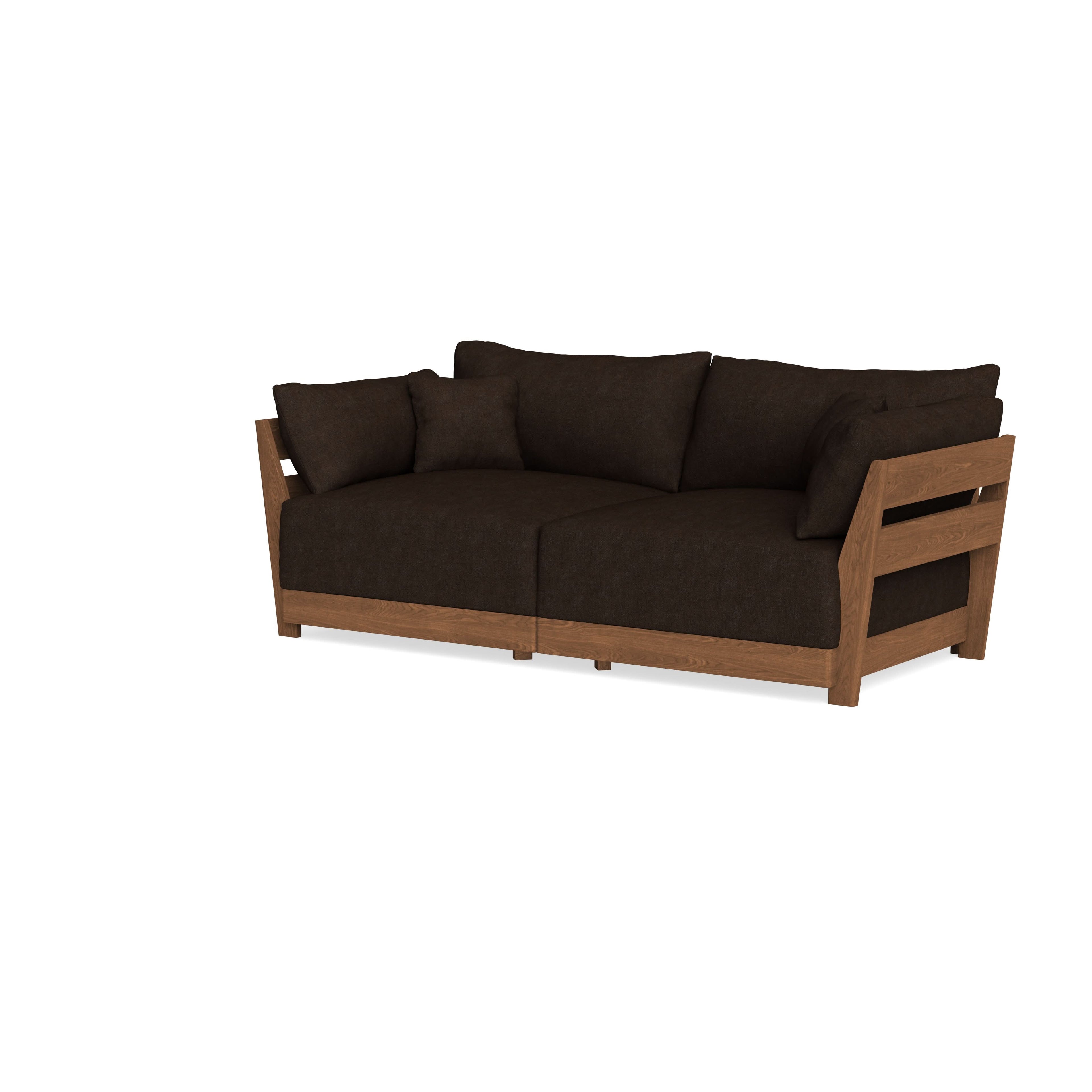 Modular Bondi Espresso 2-Seater Sofa in Espresso | Memory Foam Blend