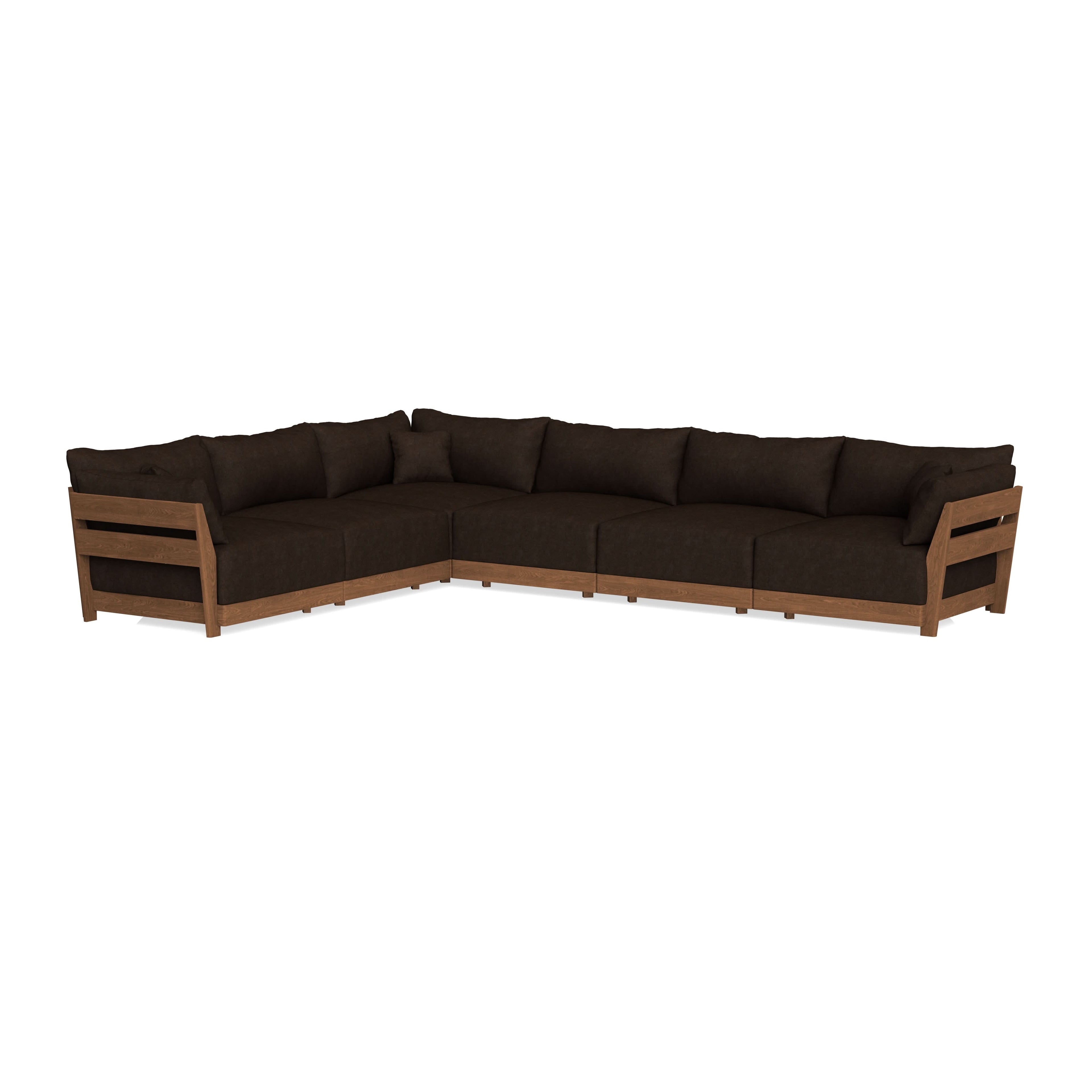 Modular Bondi Espresso 6-Seater Corner Sectional in Espresso | Classic Blend