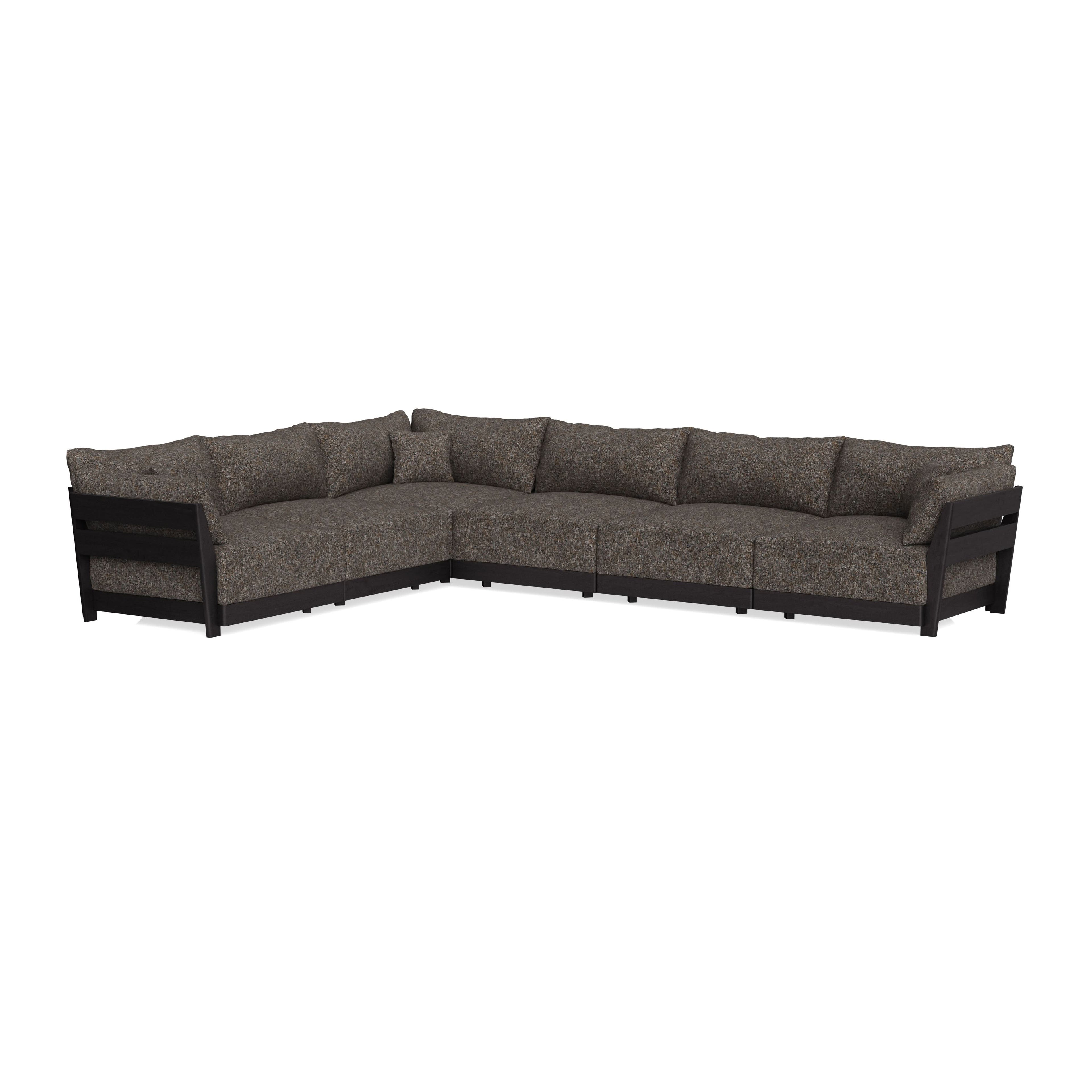 Modular Bondi Black 6-Seater Corner Sectional in Eclipse | Classic Blend