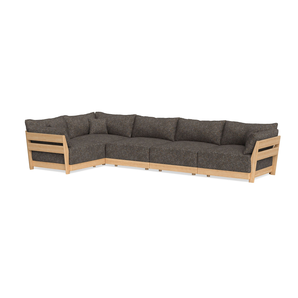 Modular Bondi Latte 5-Seater L-Sectional in Eclipse | Classic Blend