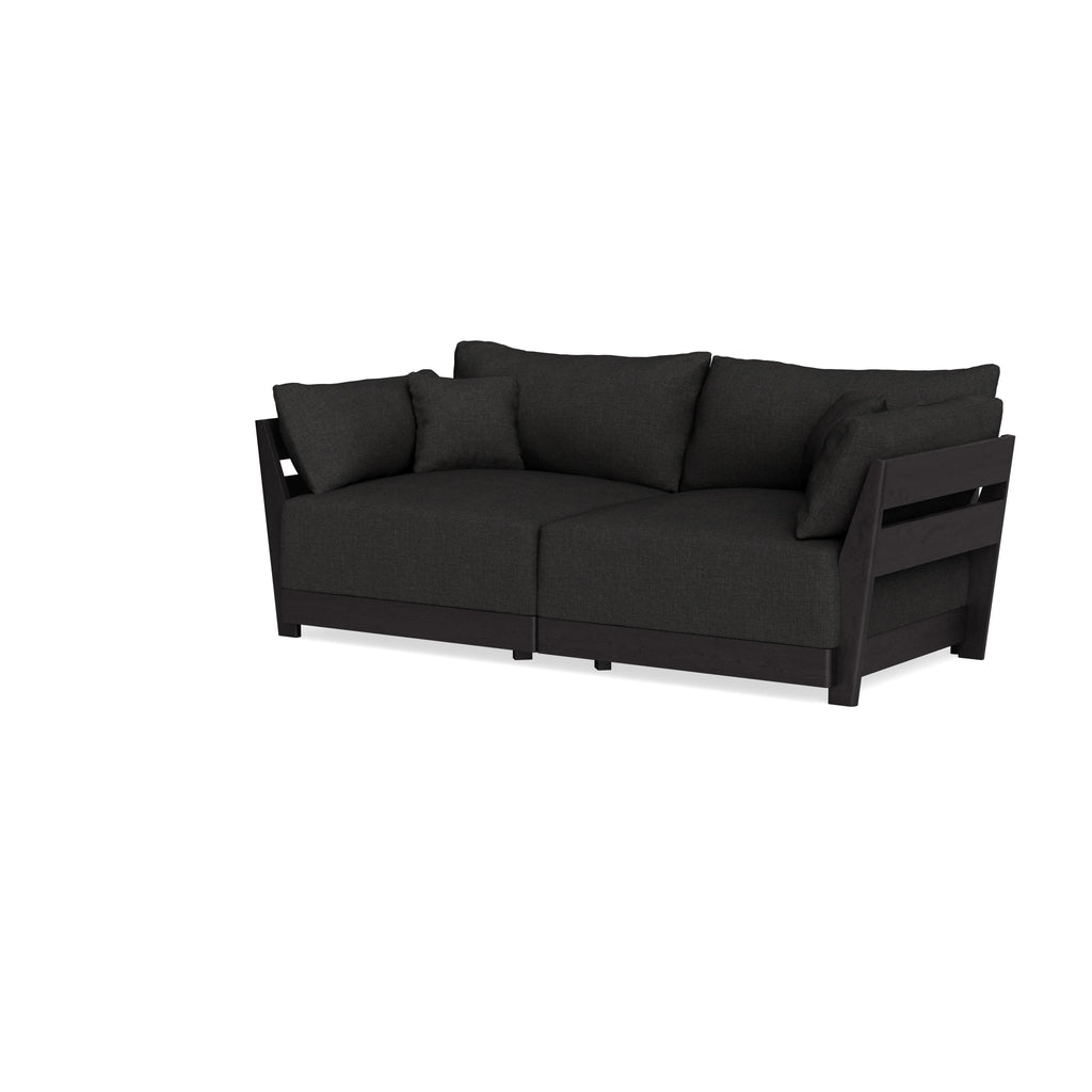 Modular Bondi Black 2-Seater Sofa in Peppercorn | Classic Blend