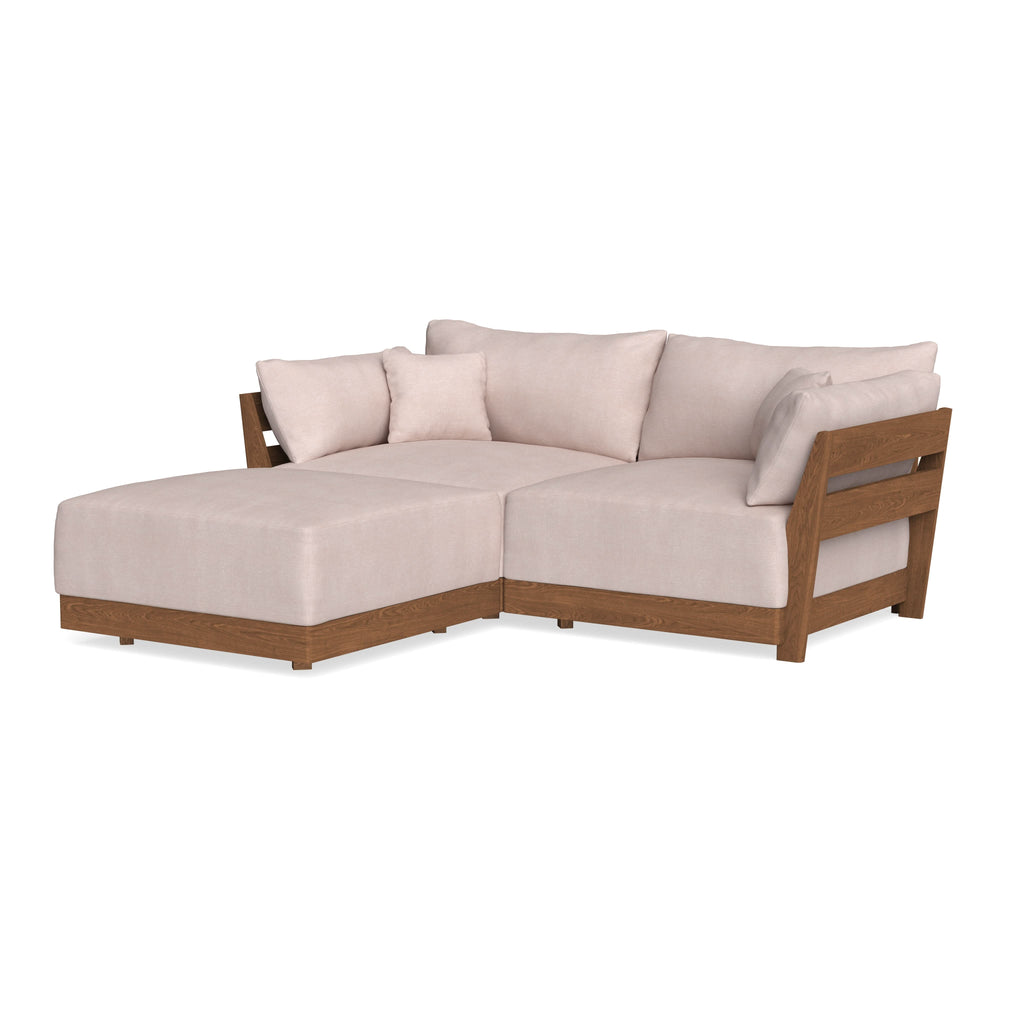 Modular Bondi Espresso 2-Seater Sectional in Blush | Classic Blend