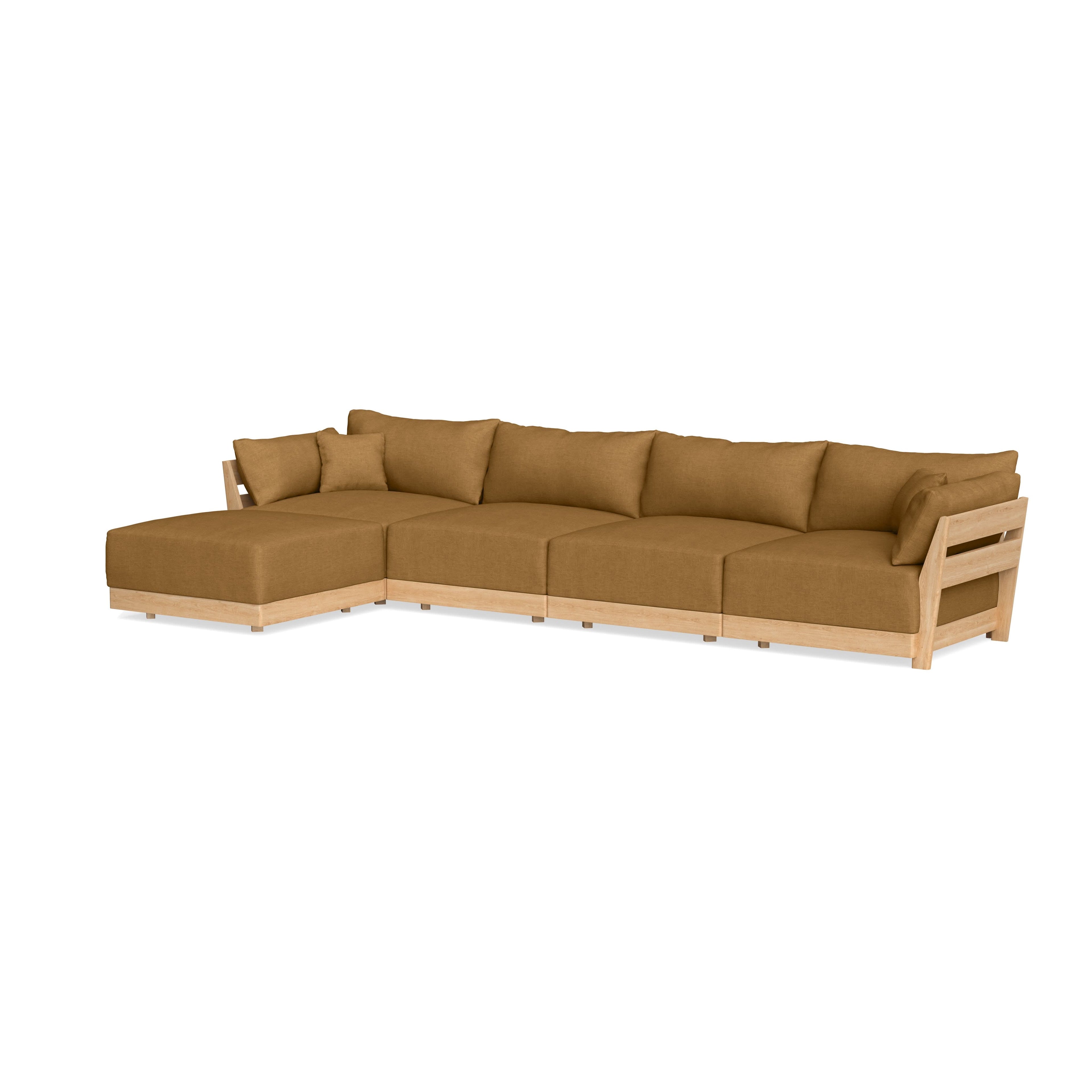Modular Bondi Latte 4-Seater Sectional in Dijon | Classic Blend