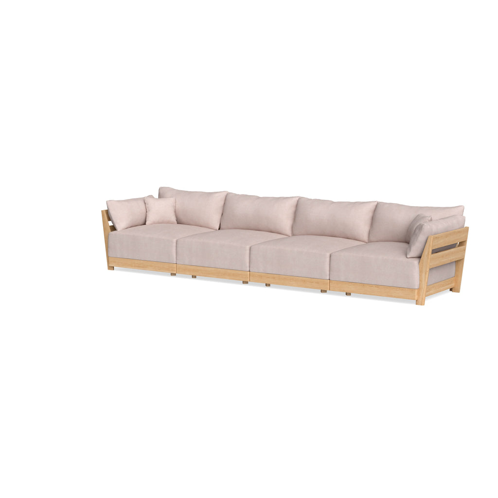 Modular Bondi Latte 4-Seater Sofa in Blush | Classic Blend