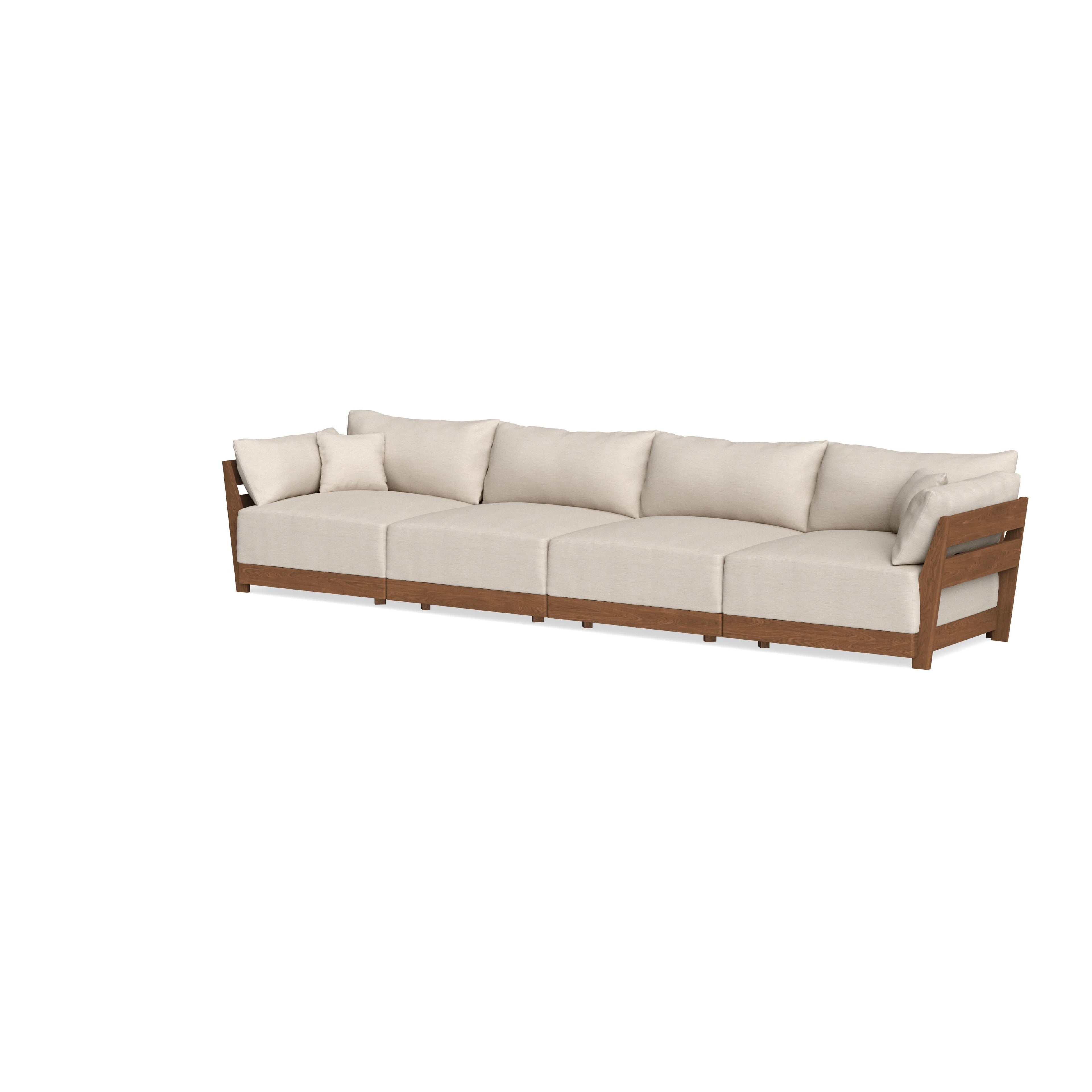 Modular Bondi Espresso 4-Seater Sofa in Seashell | Classic Blend