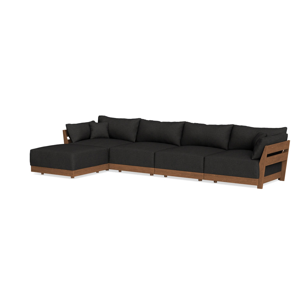 Modular Bondi Espresso 4-Seater Sectional in Peppercorn | Classic Blend
