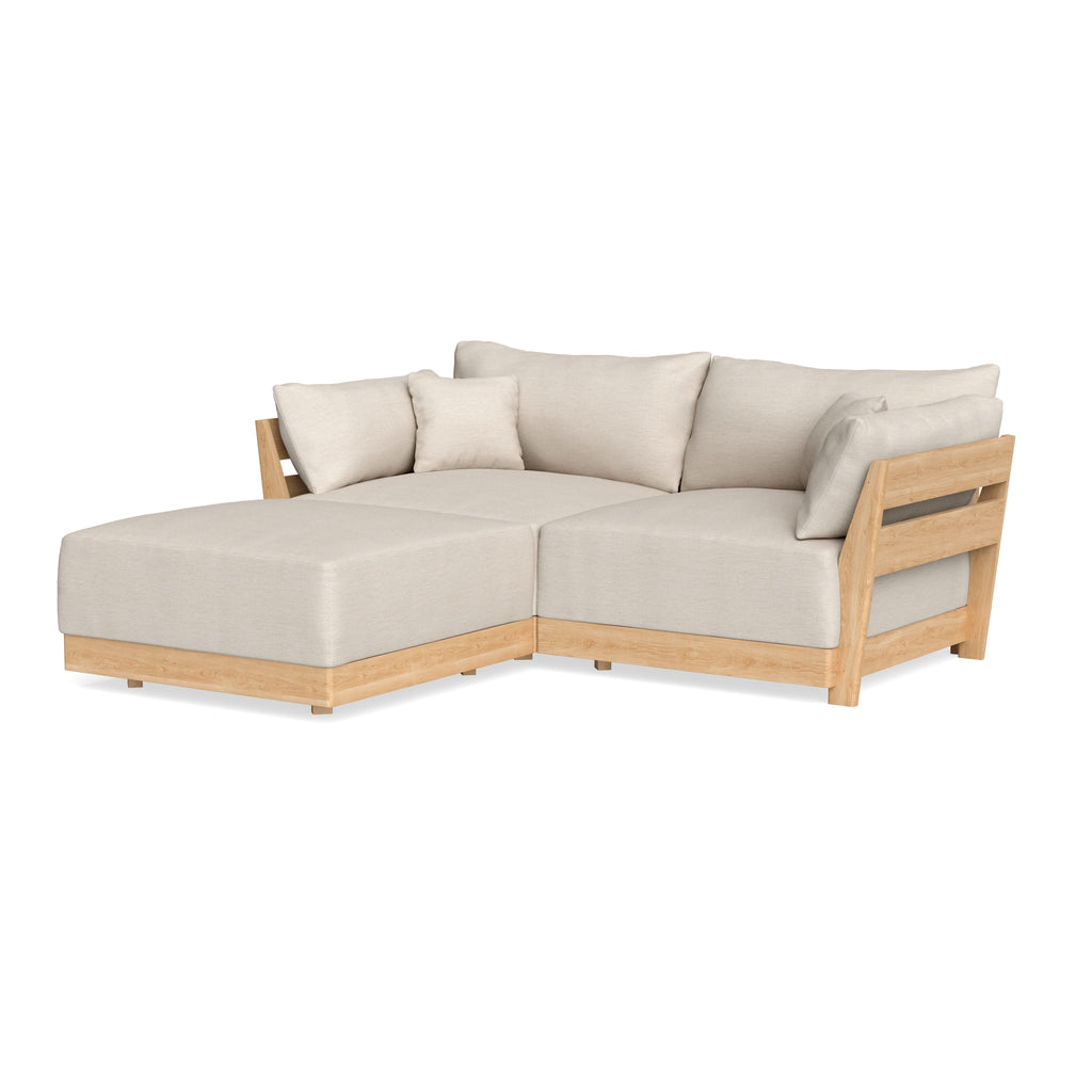 Modular Bondi Latte 2-Seater Sectional in Seashell | Memory Foam Blend