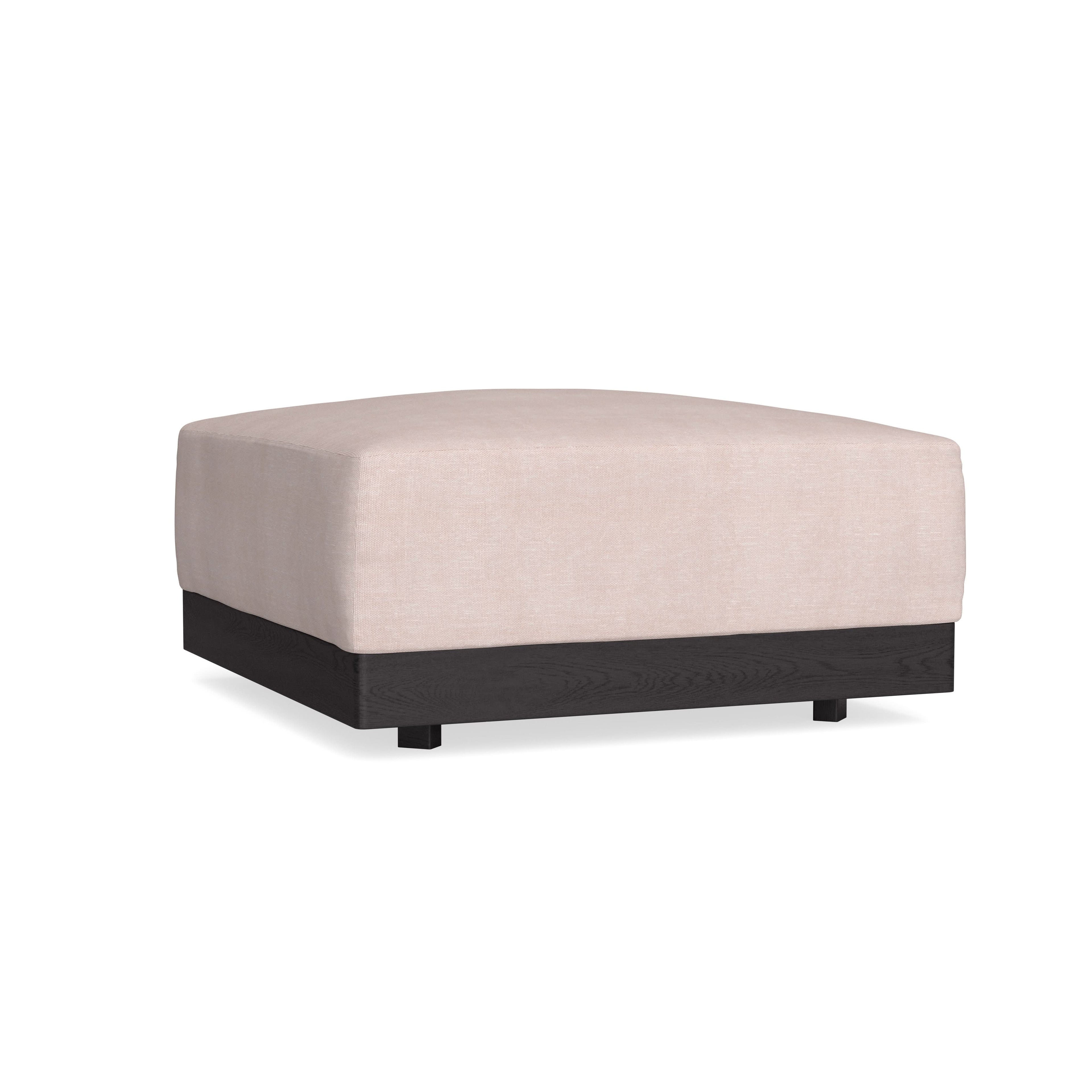 Modular Bondi Black Ottoman in Blush | Classic Blend