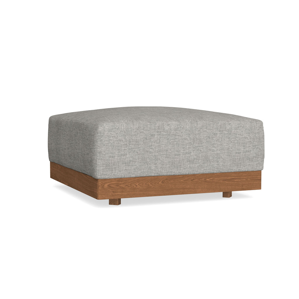 Modular Bondi Espresso Ottoman in Fog | Memory Foam Blend