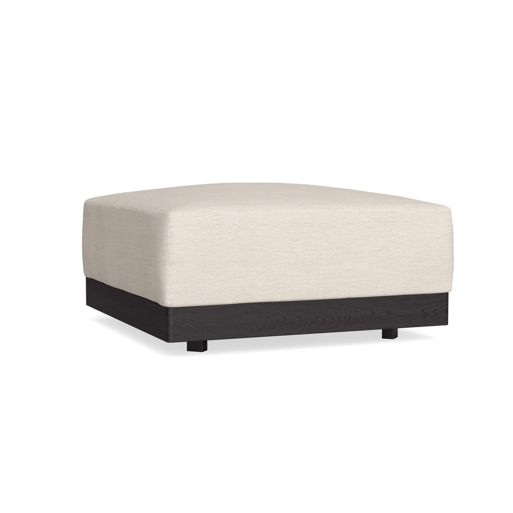 Modular Bondi Black Ottoman in Seashell | Classic Blend