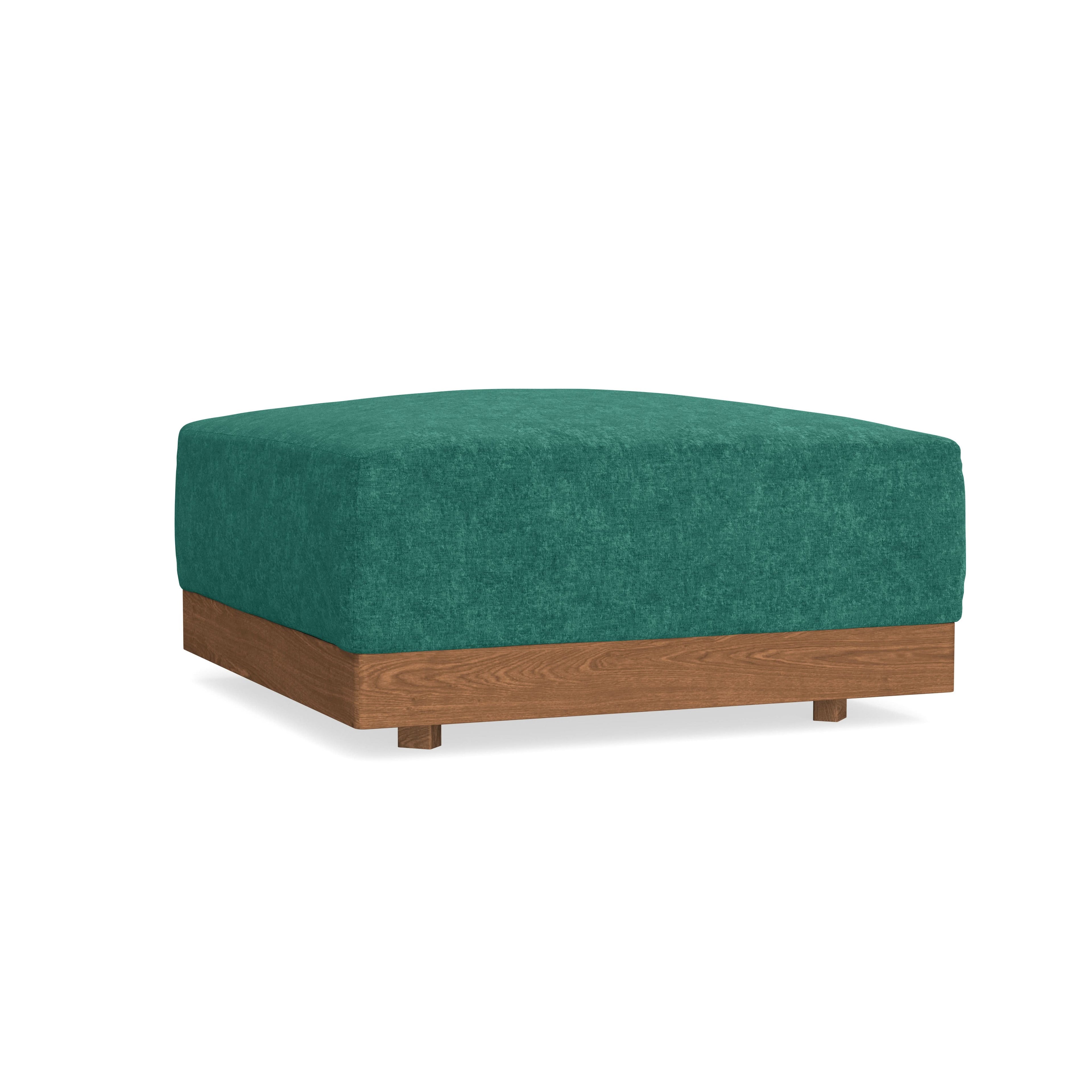 Modular Bondi Espresso Ottoman in Jade Green | Classic Blend