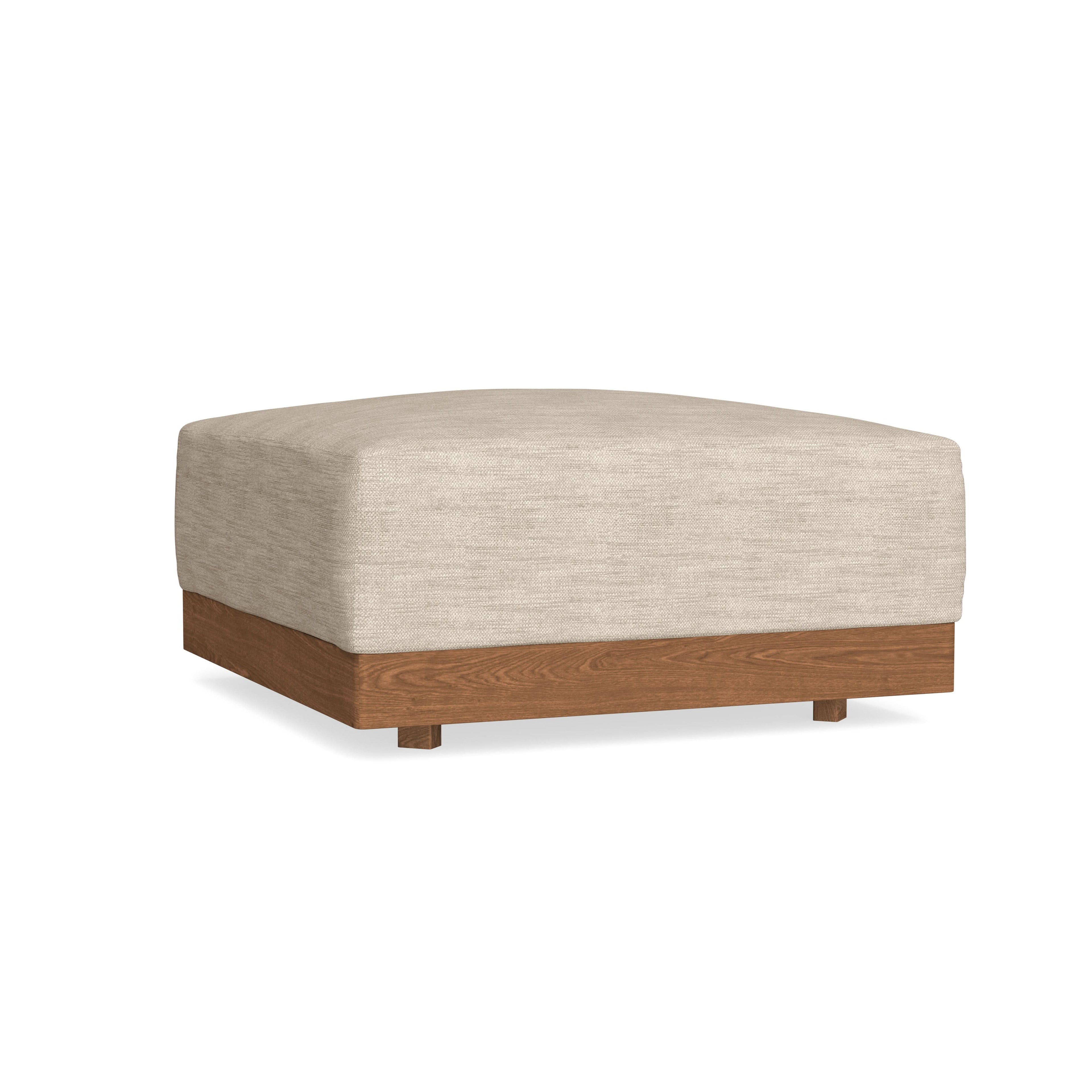 Modular Bondi Espresso Ottoman in Wheat | Memory Foam Blend