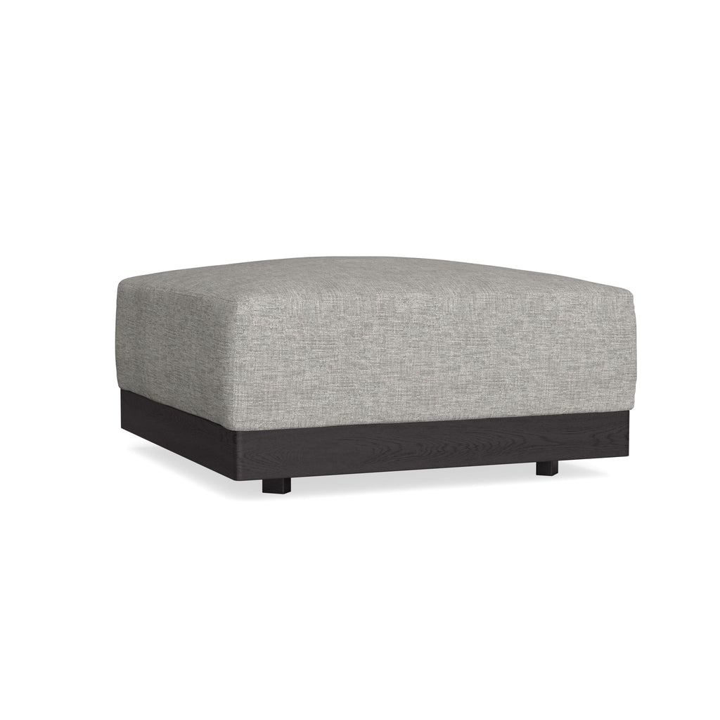 Modular Bondi Black Ottoman in Fog | Memory Foam Blend
