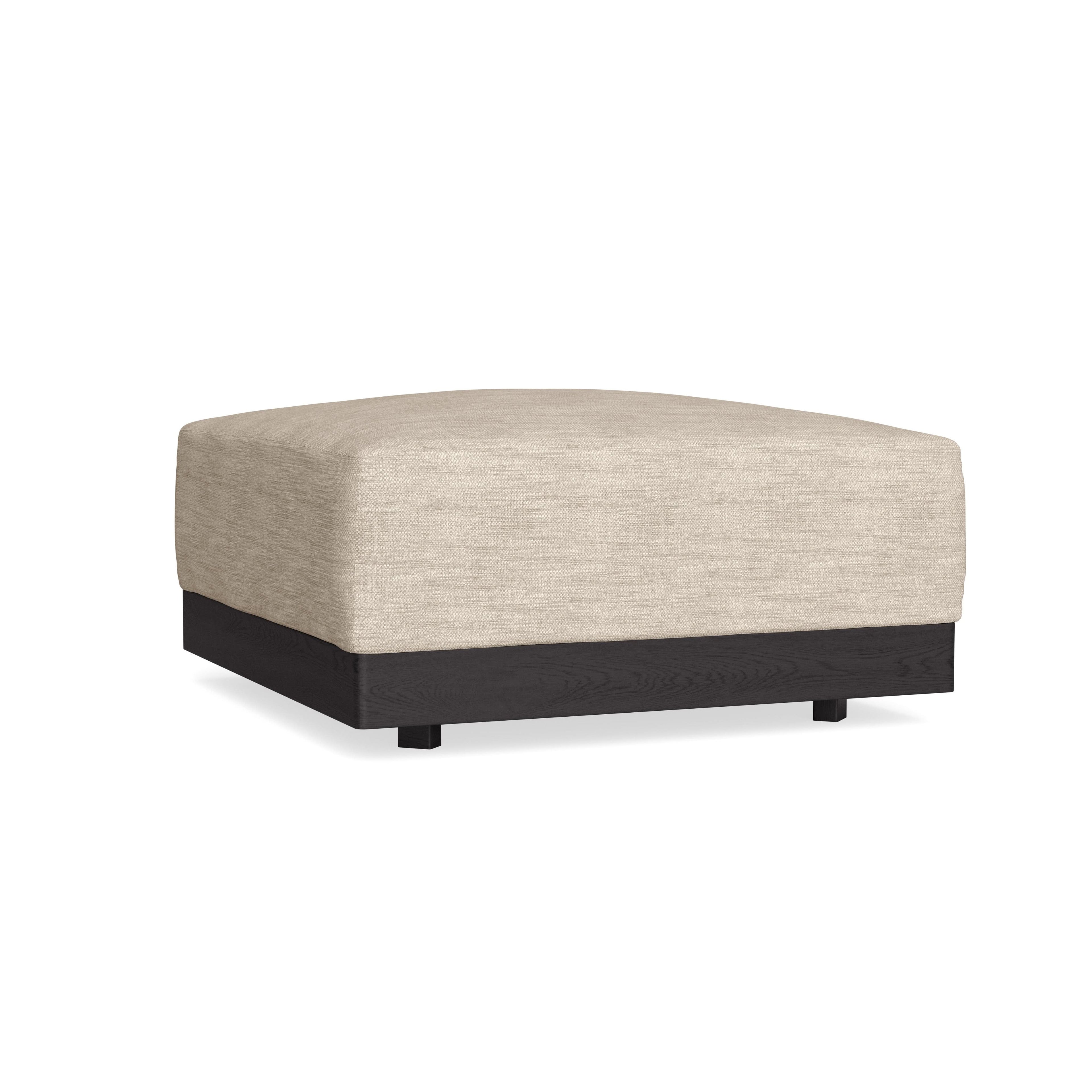 Modular Bondi Black Ottoman in Wheat | Memory Foam Blend