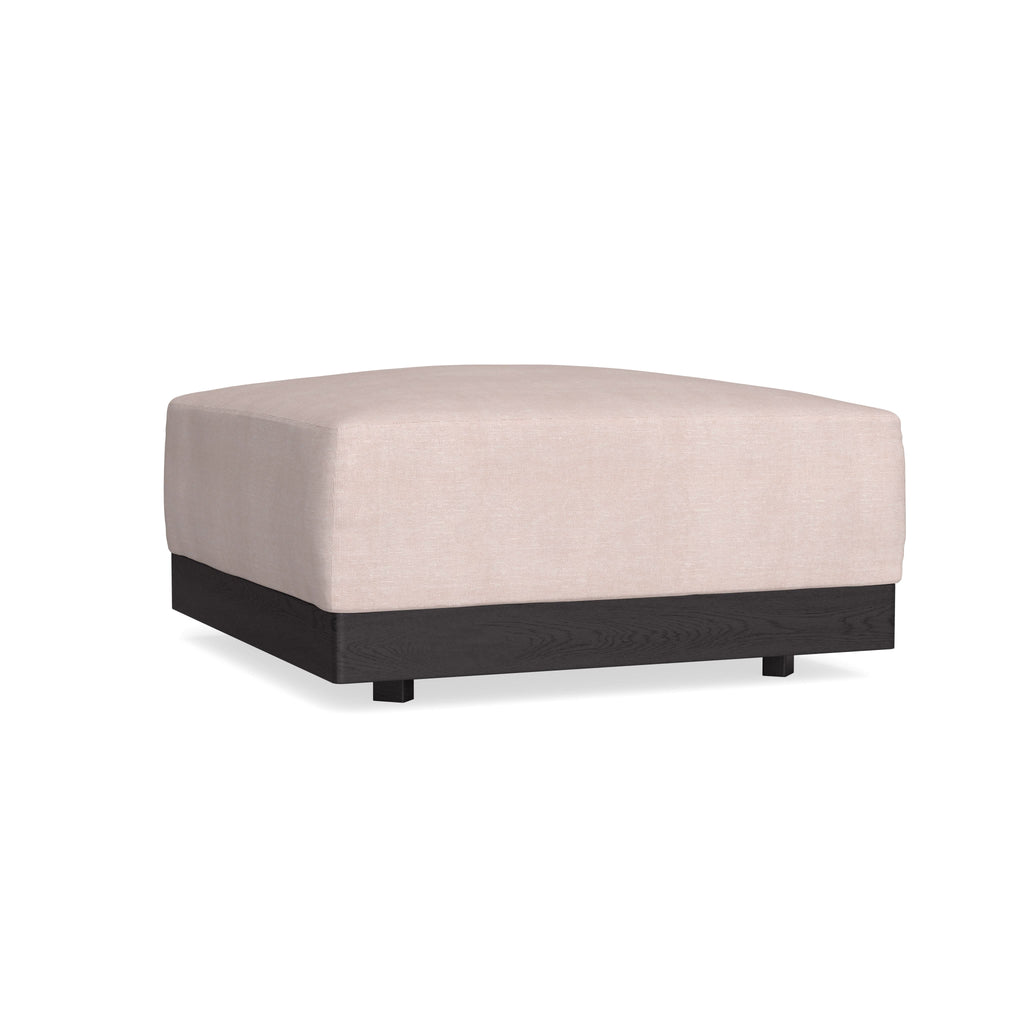 Modular Bondi Black Ottoman in Blush | Memory Foam Blend