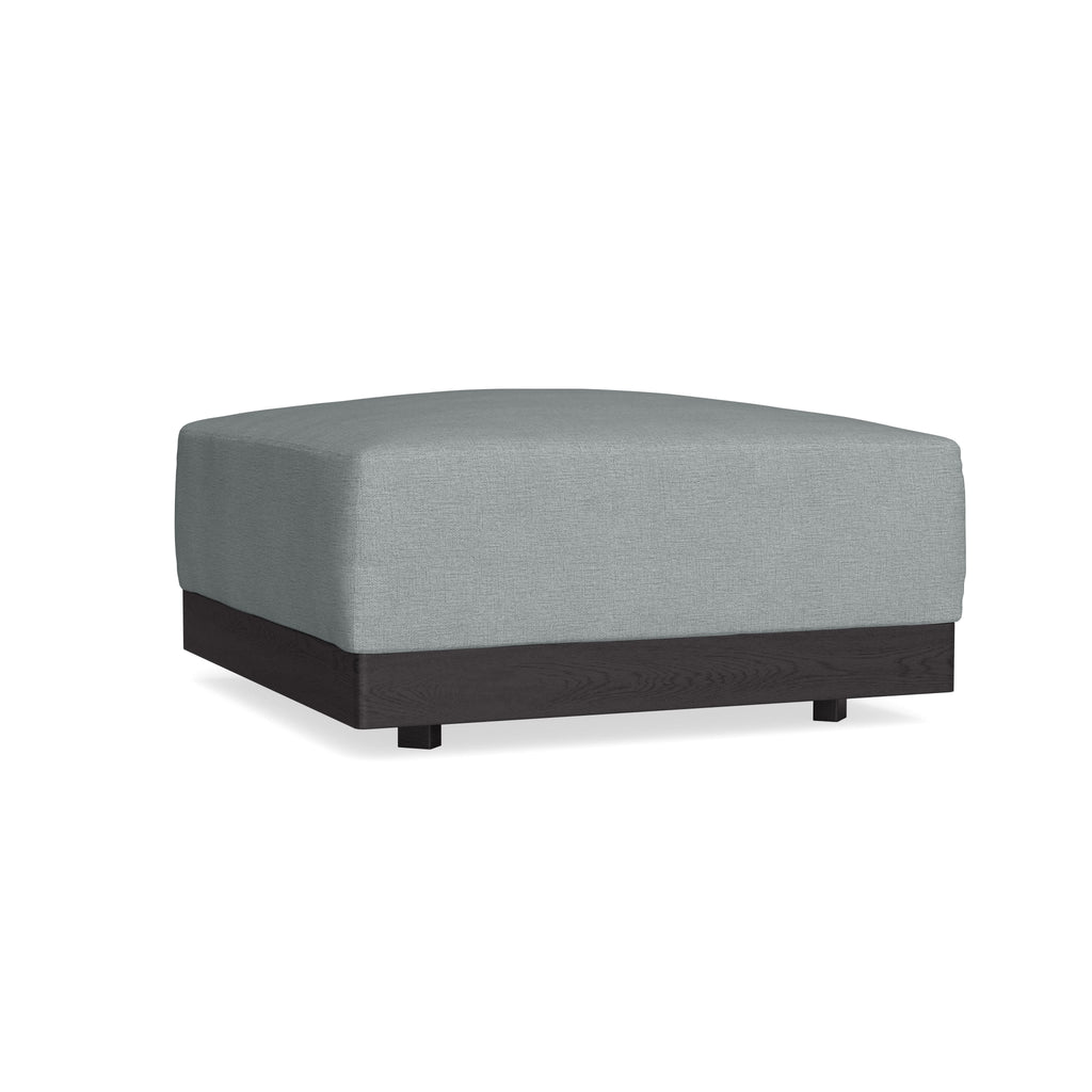 Modular Bondi Black Ottoman in Light Steel | Classic Blend