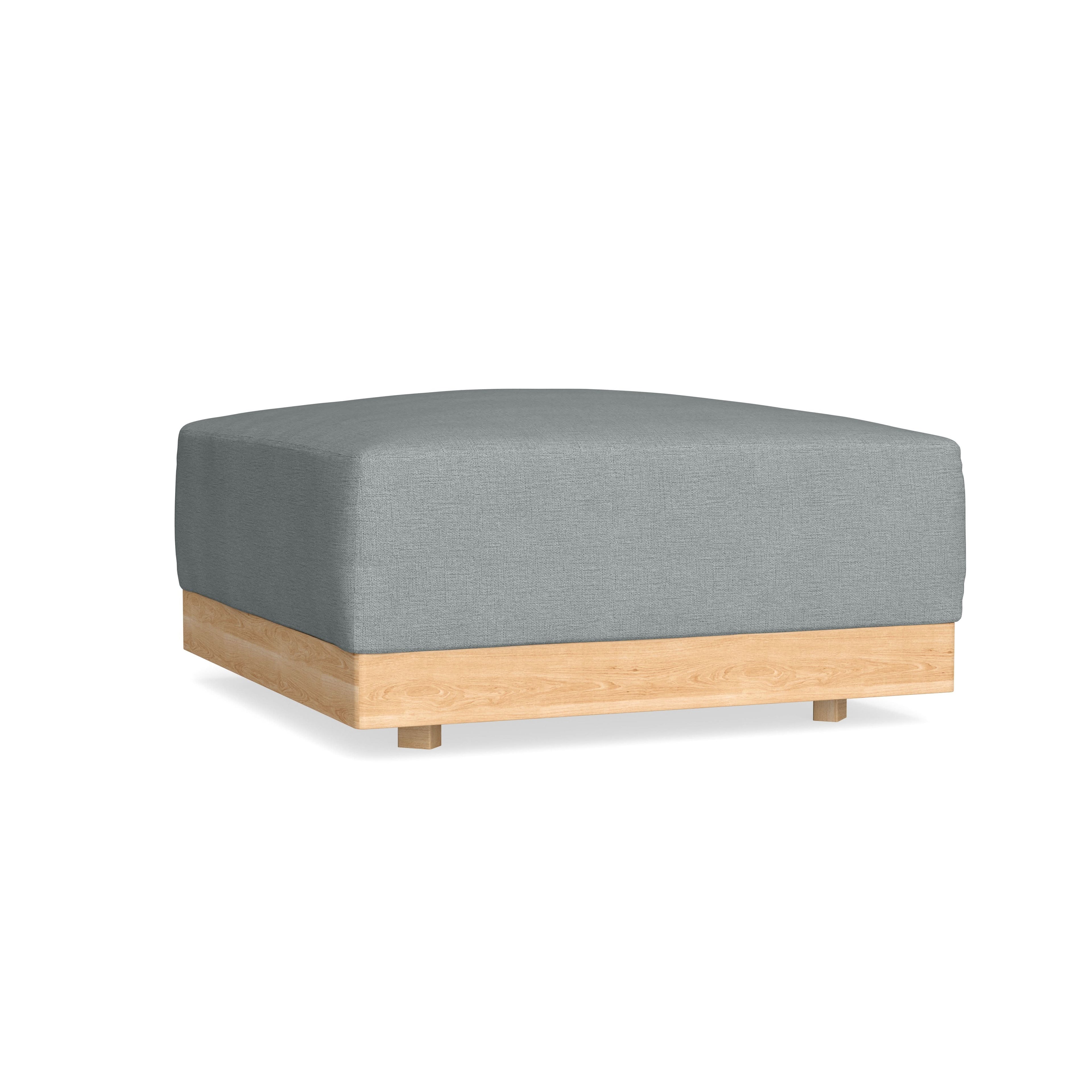 Modular Bondi Latte Ottoman in Light Steel | Classic Blend