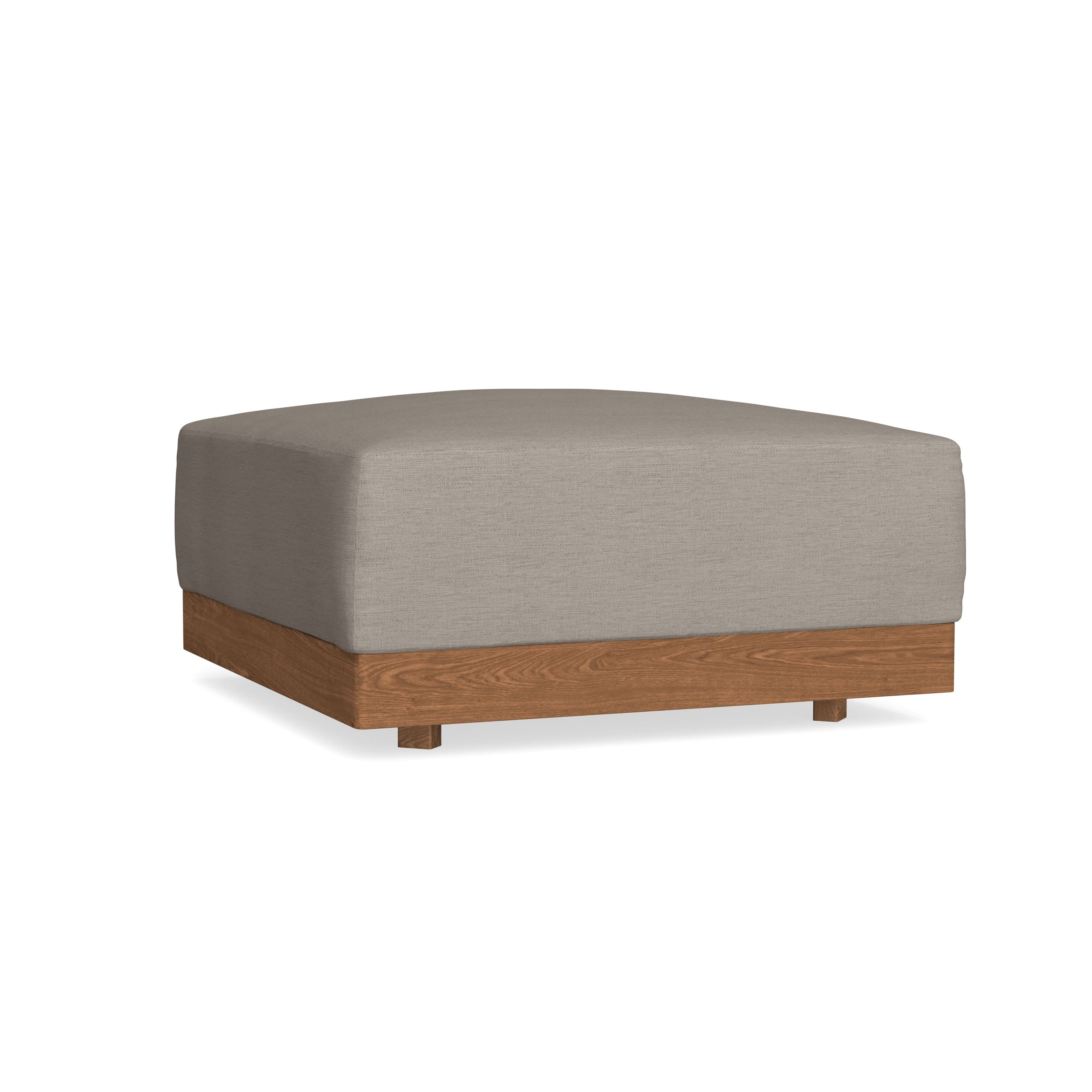 Modular Bondi Espresso Ottoman in Cinder Gray | Memory Foam Blend
