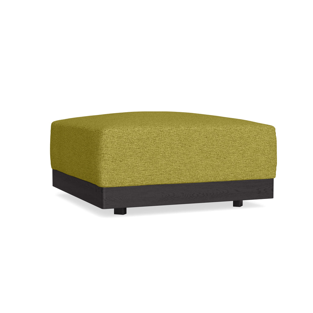 Modular Bondi Black Ottoman in Avocado | Memory Foam Blend