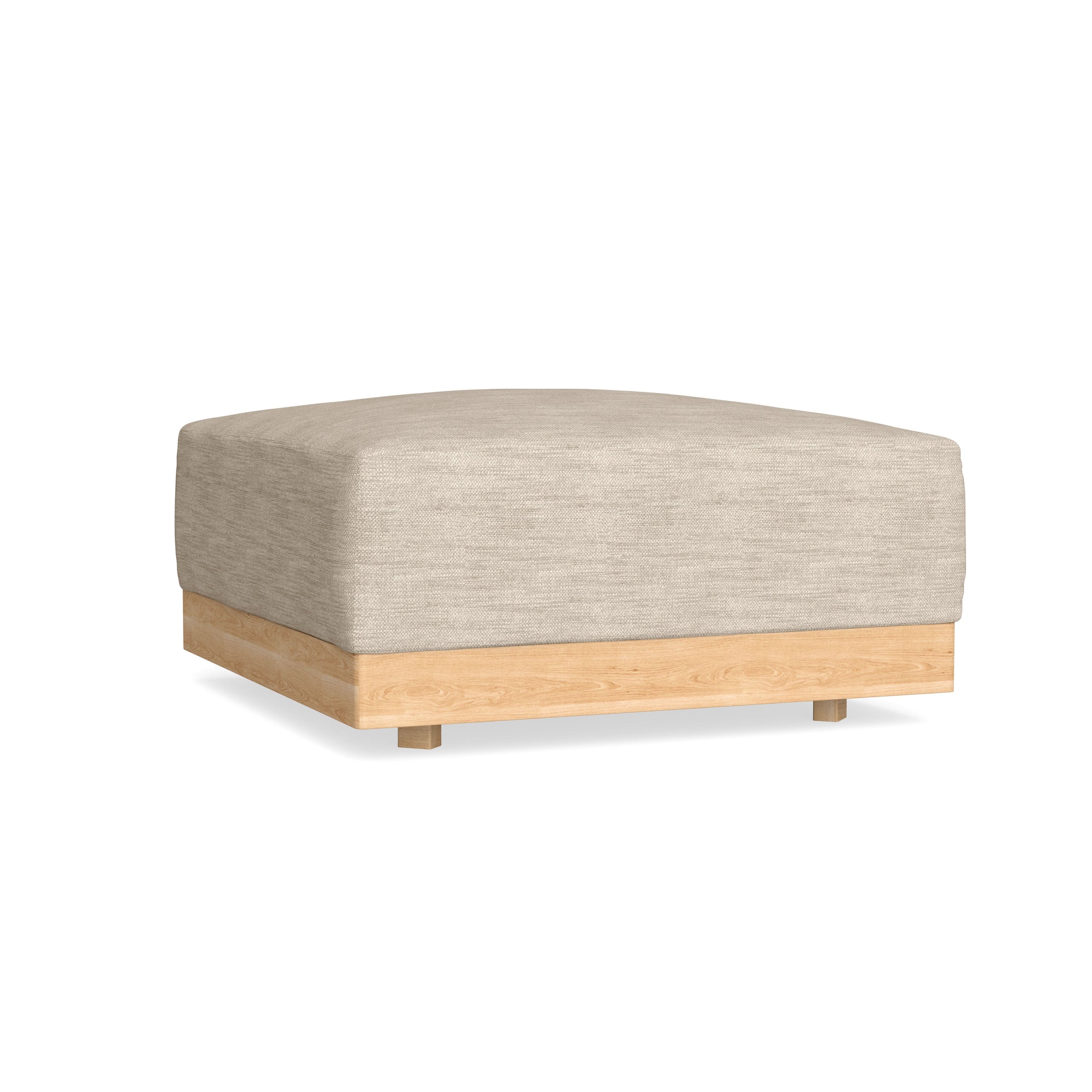 Modular Bondi Latte Ottoman in Wheat | Memory Foam Blend