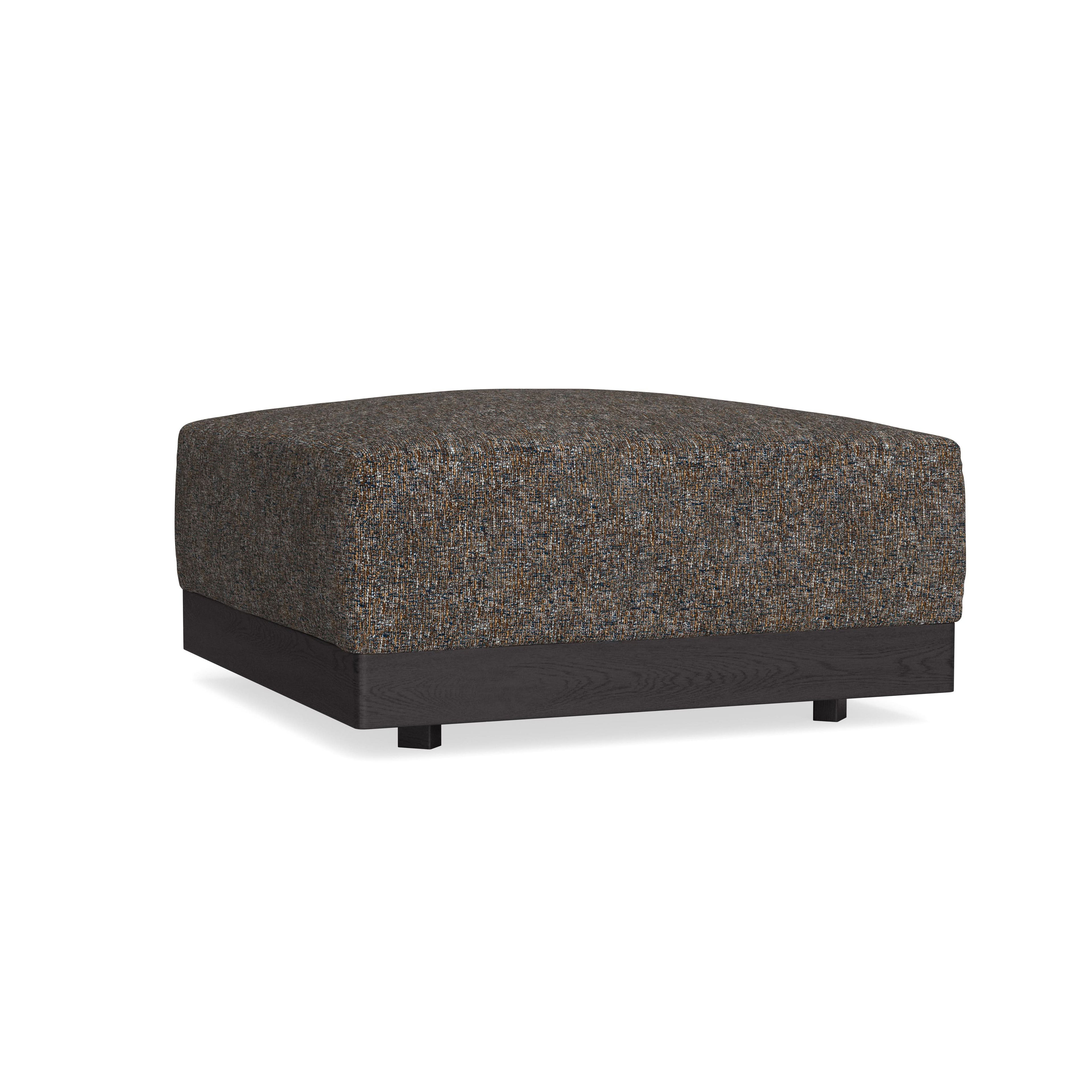 Modular Bondi Black Ottoman in Eclipse | Memory Foam Blend