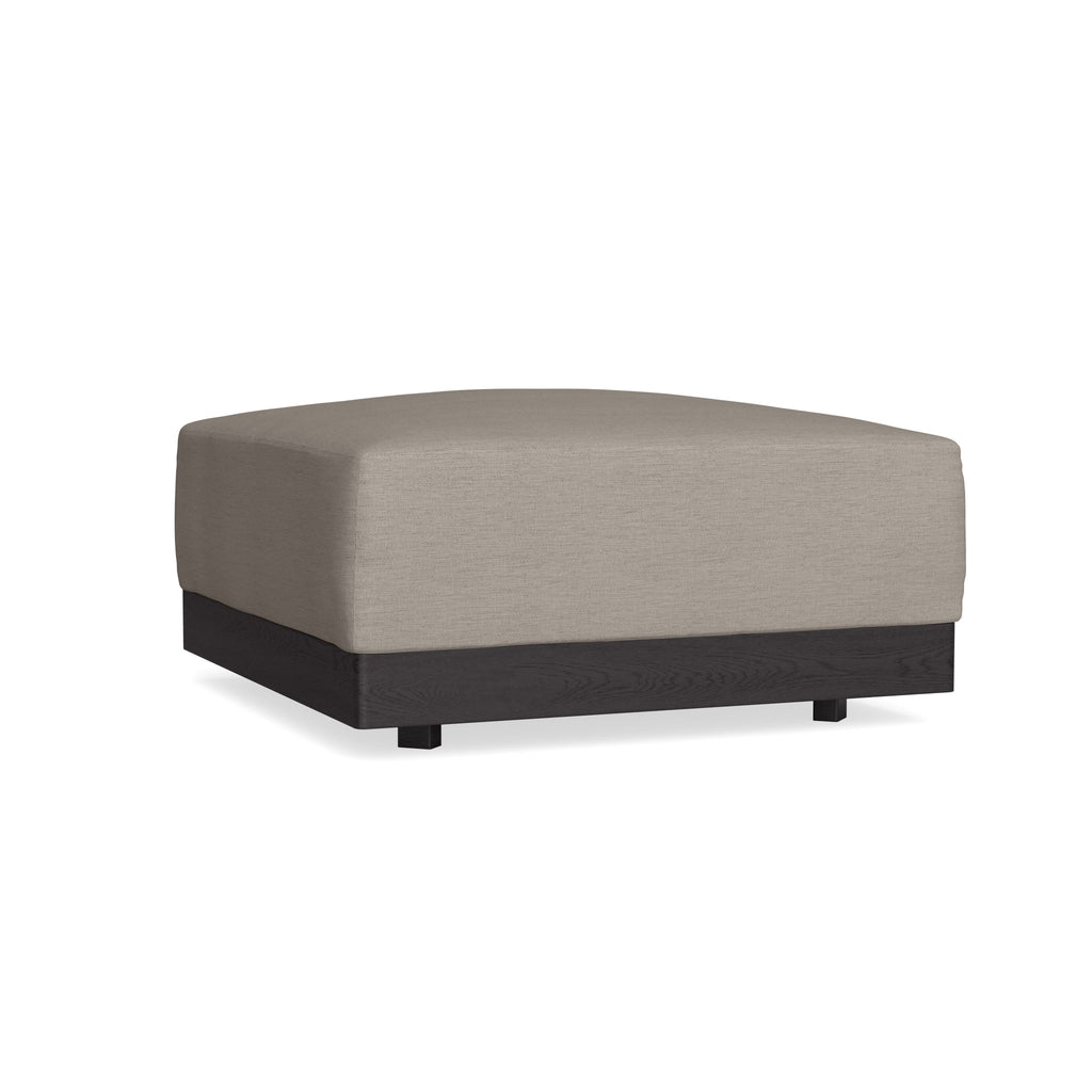 Modular Bondi Black Ottoman in Cinder Gray | Classic Blend