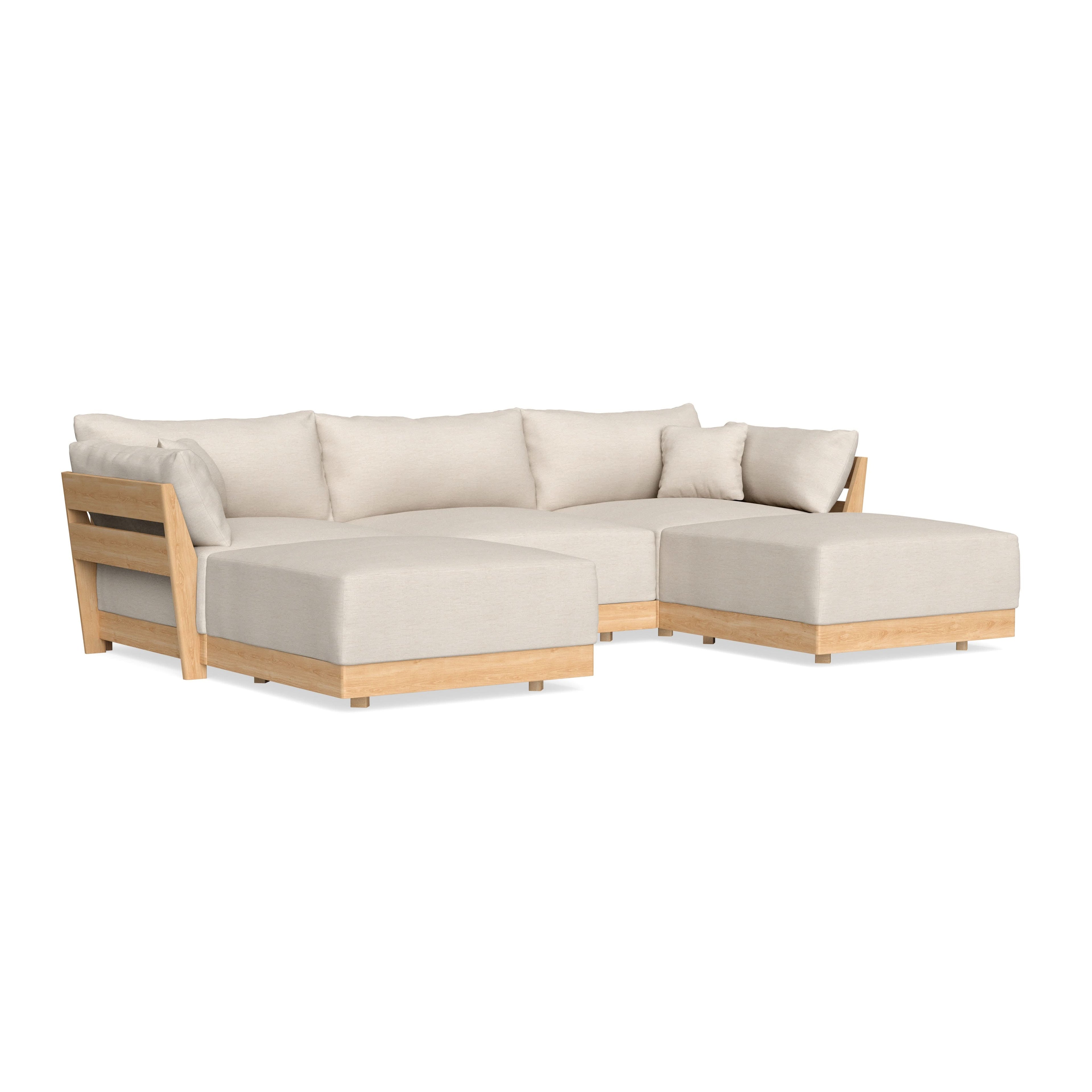 Slipcover Only - Modular Bondi 3-Seater U-Sectional in Seashell
