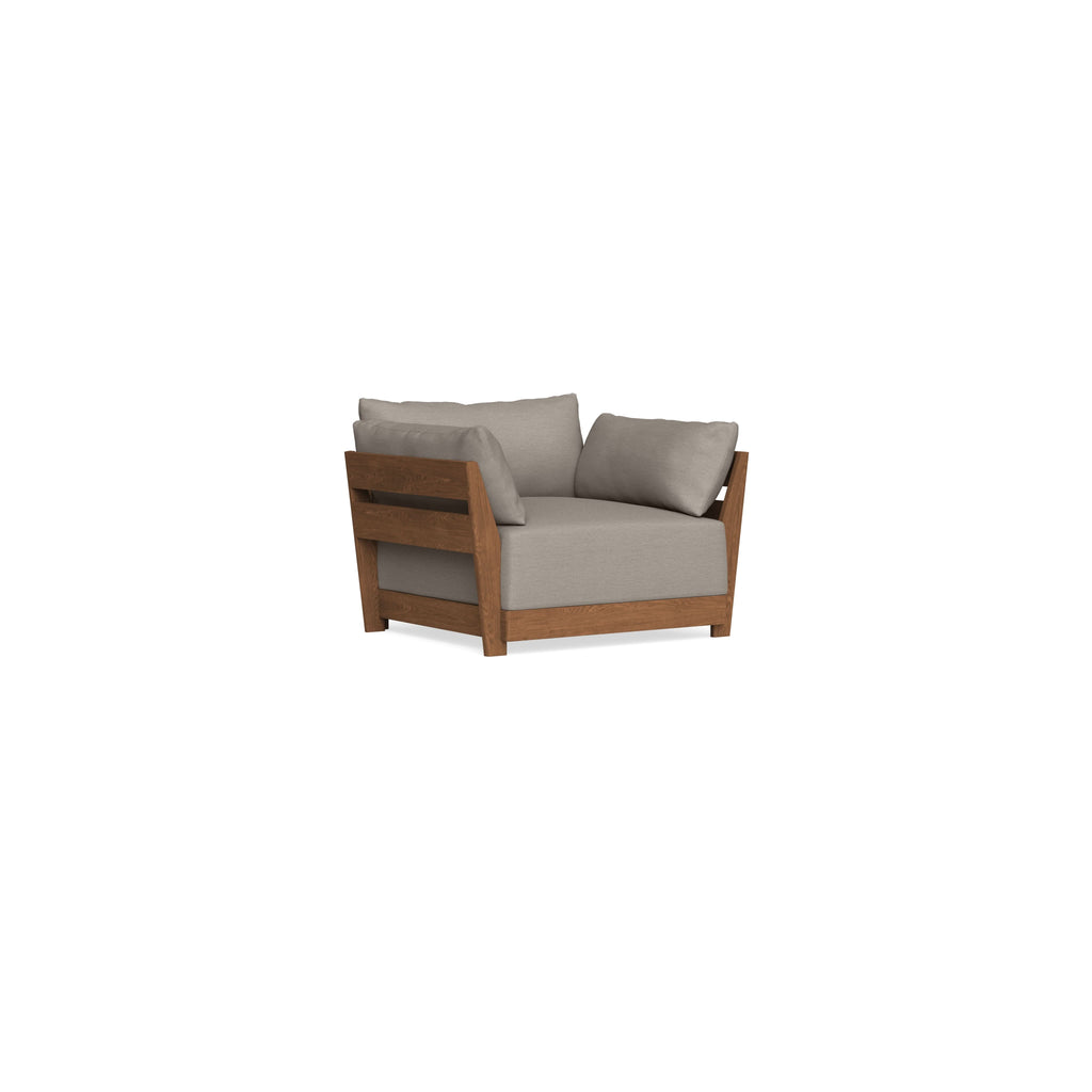 Modular Bondi Espresso Armchair in Cinder Gray | Memory Foam Blend