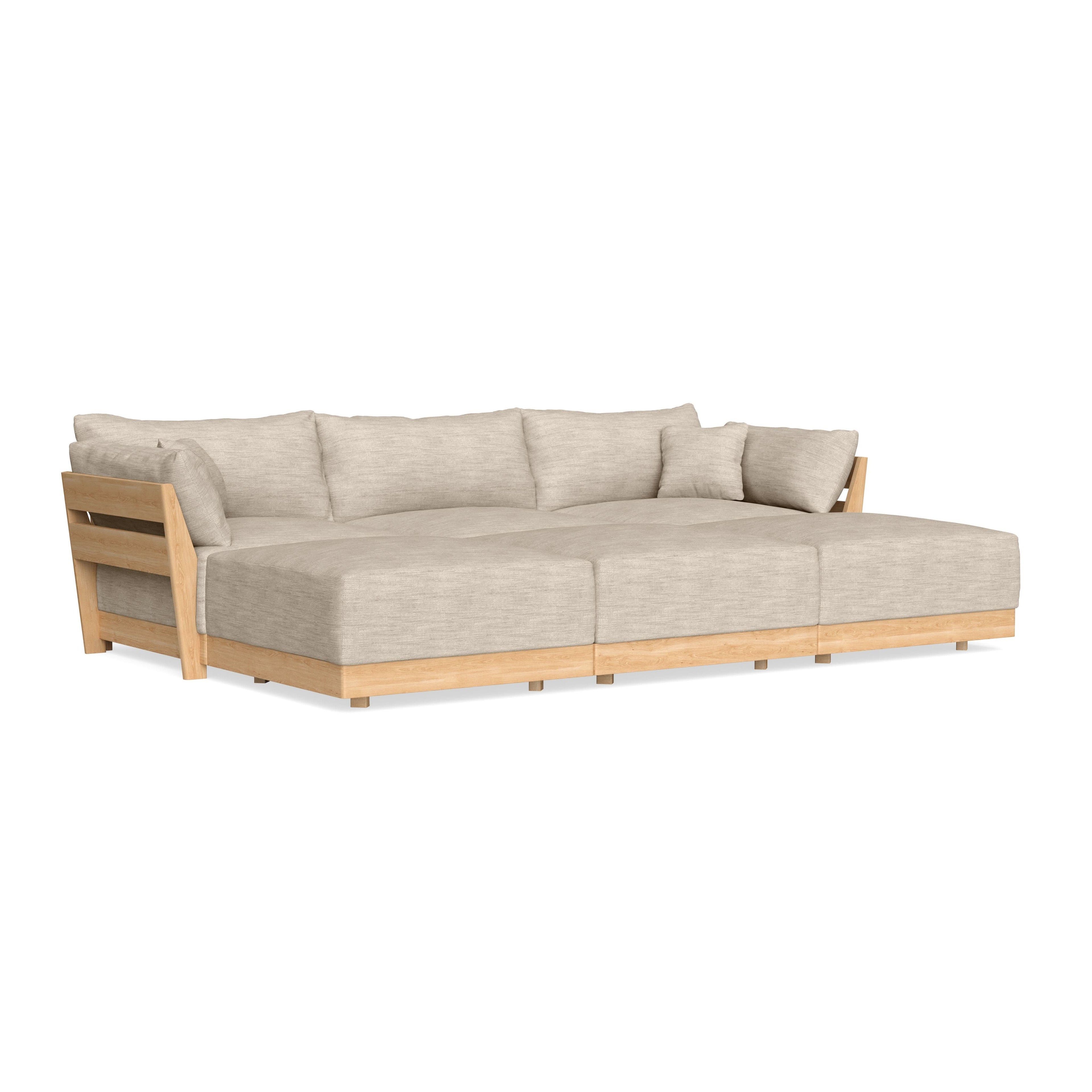 Slipcover Only - Modular Bondi 3-Seater Daybed Sofa Sectional in Wheat