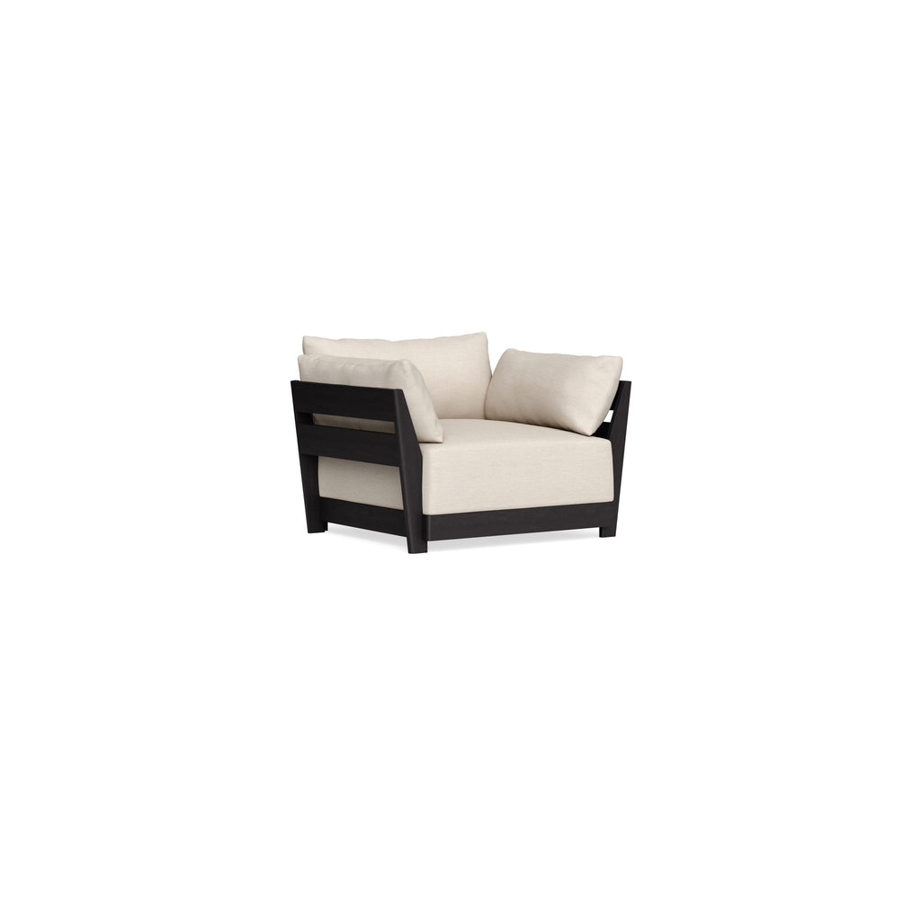 Modular Bondi Black Armchair in Seashell | Memory Foam Blend