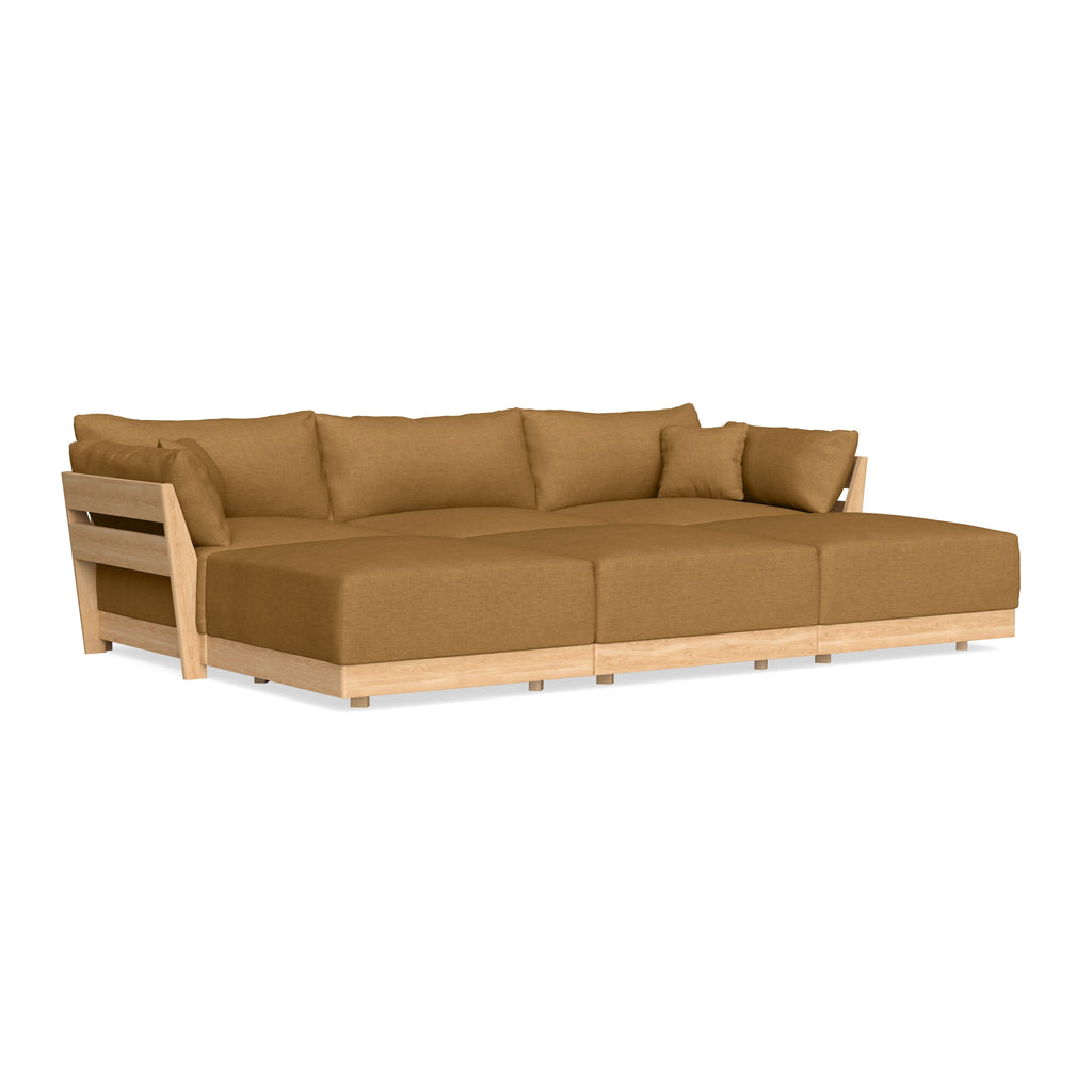 Slipcover Only - Modular Bondi 3-Seater Daybed Sofa Sectional in Dijon