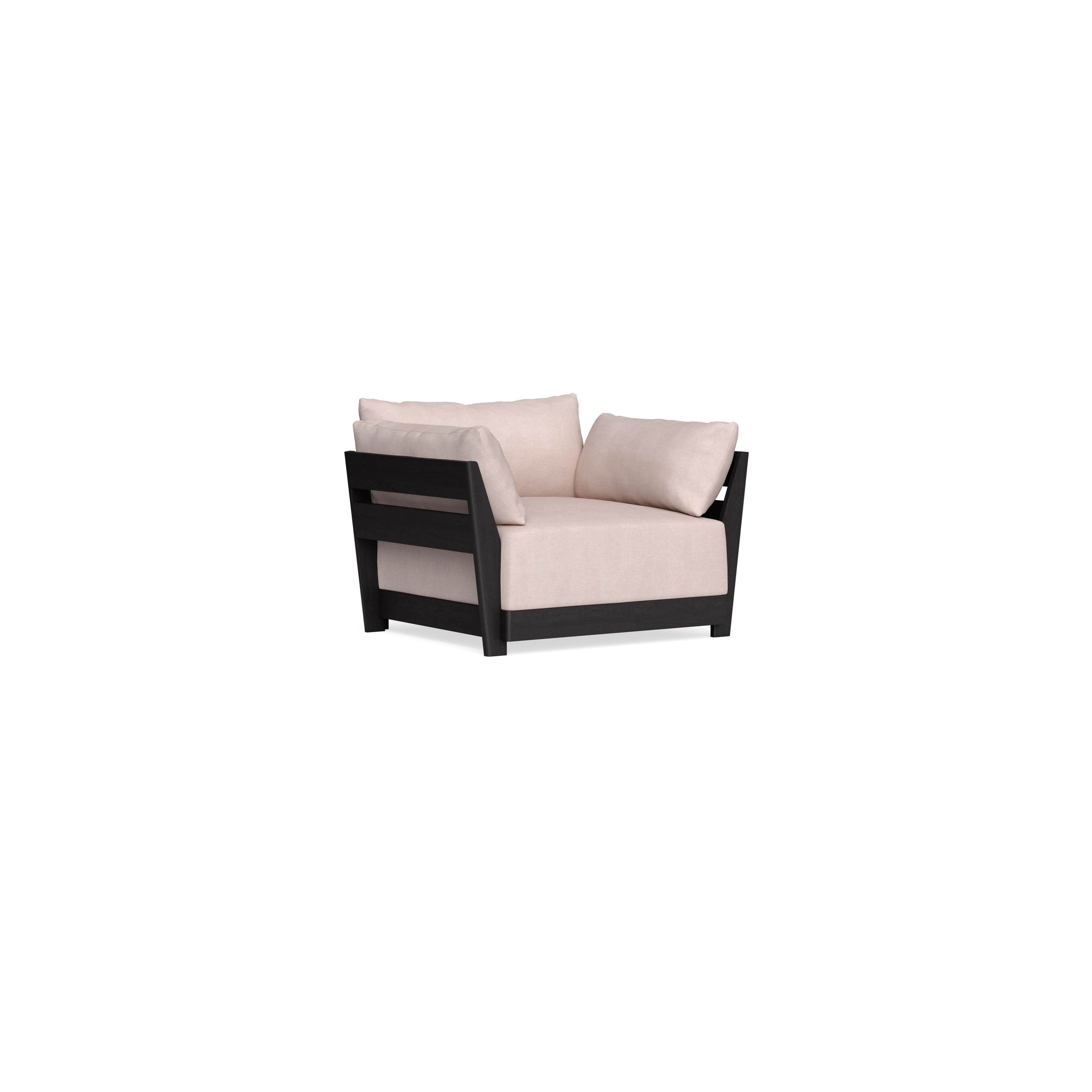 Modular Bondi Black Armchair in Blush | Memory Foam Blend