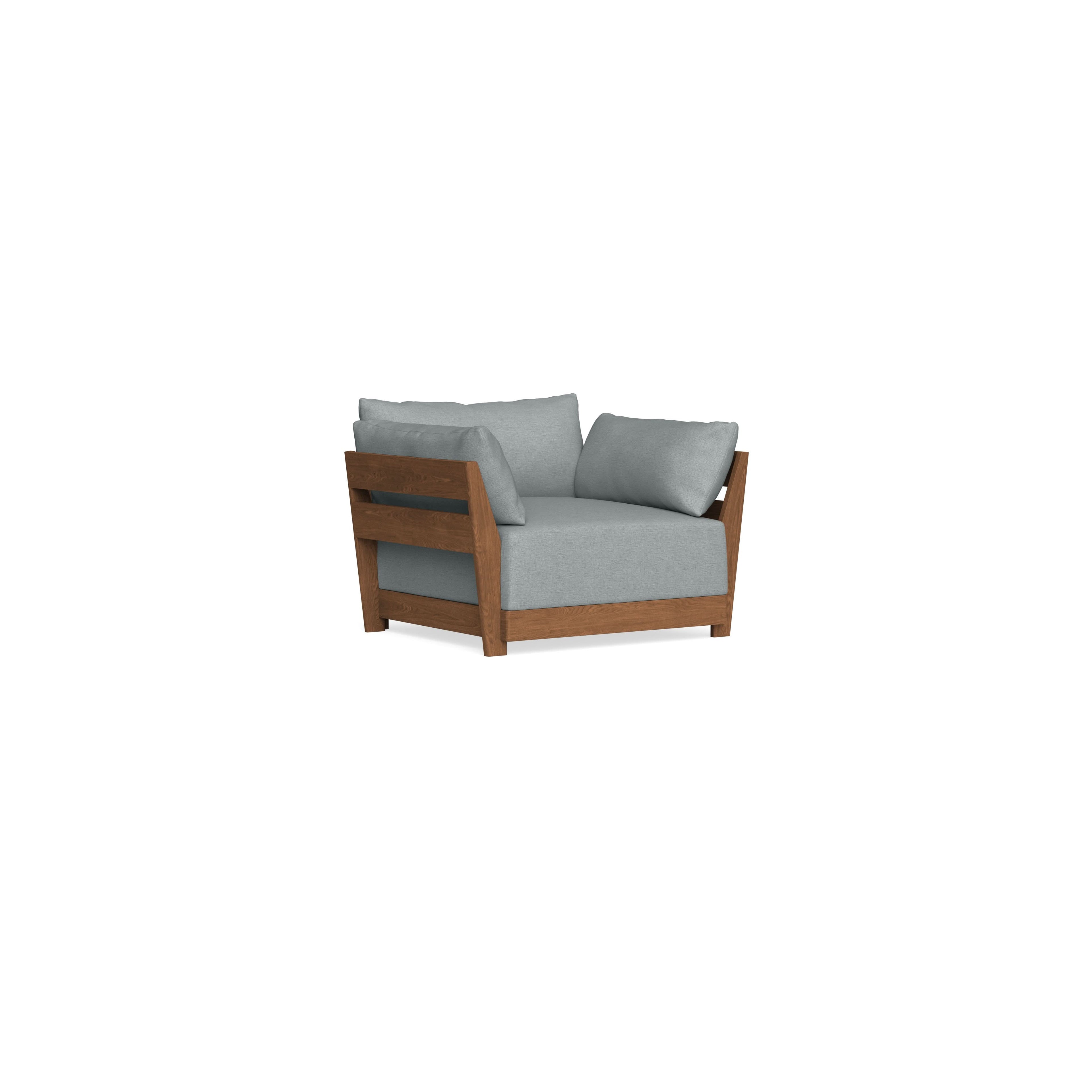 Modular Bondi Espresso Armchair in Light Steel | Classic Blend
