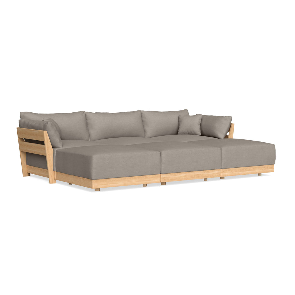 Slipcover Only - Modular Bondi 3-Seater Daybed Sofa Sectional in Cinder Gray