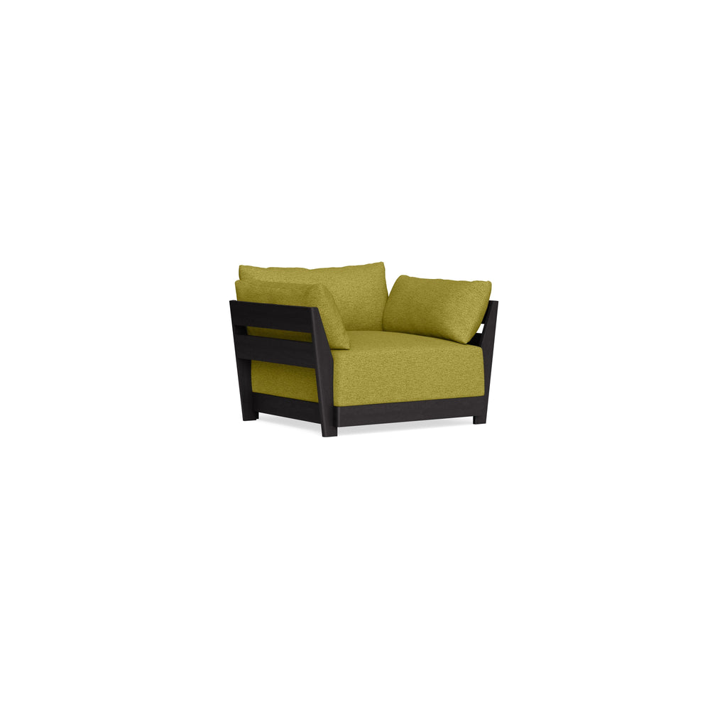 Modular Bondi Black Armchair in Avocado | Classic Blend