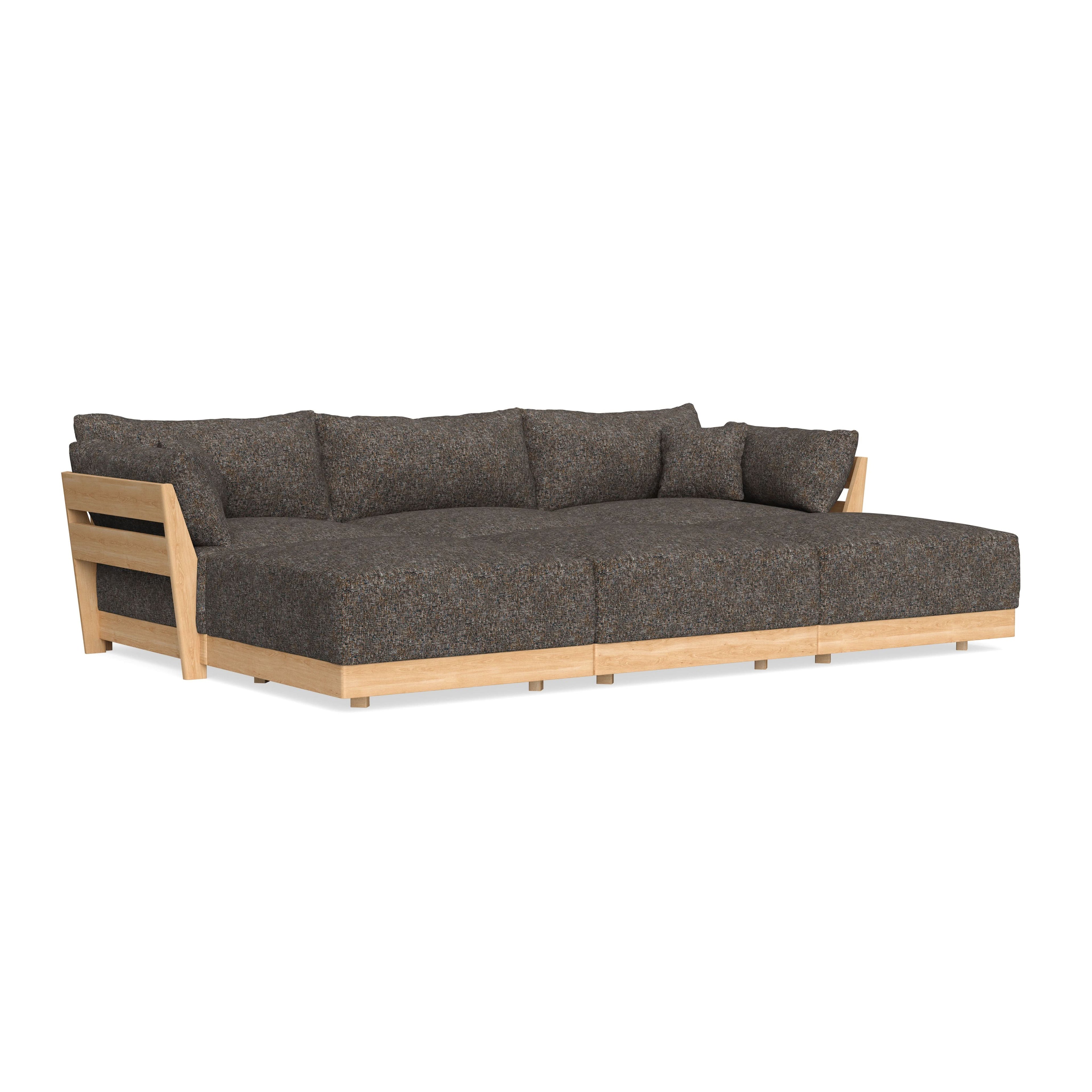 Slipcover Only - Modular Bondi 3-Seater Daybed Sofa Sectional in Eclipse