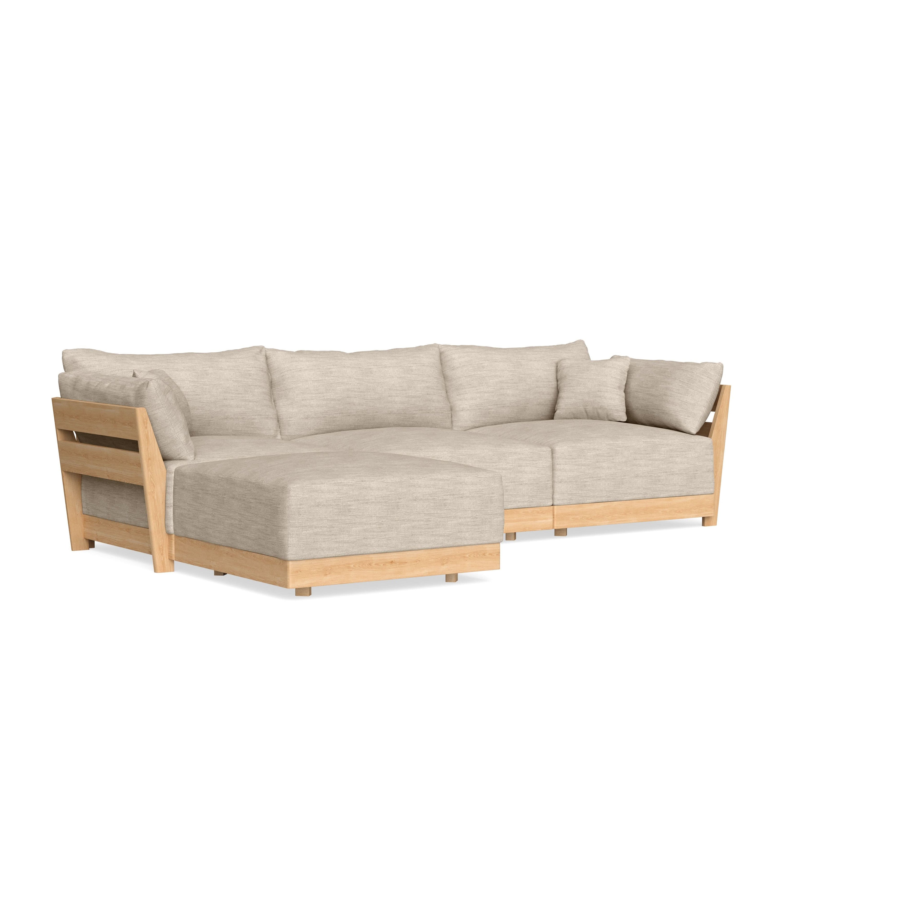 Slipcover Only - Modular Bondi 3-Seater Sectional in Wheat
